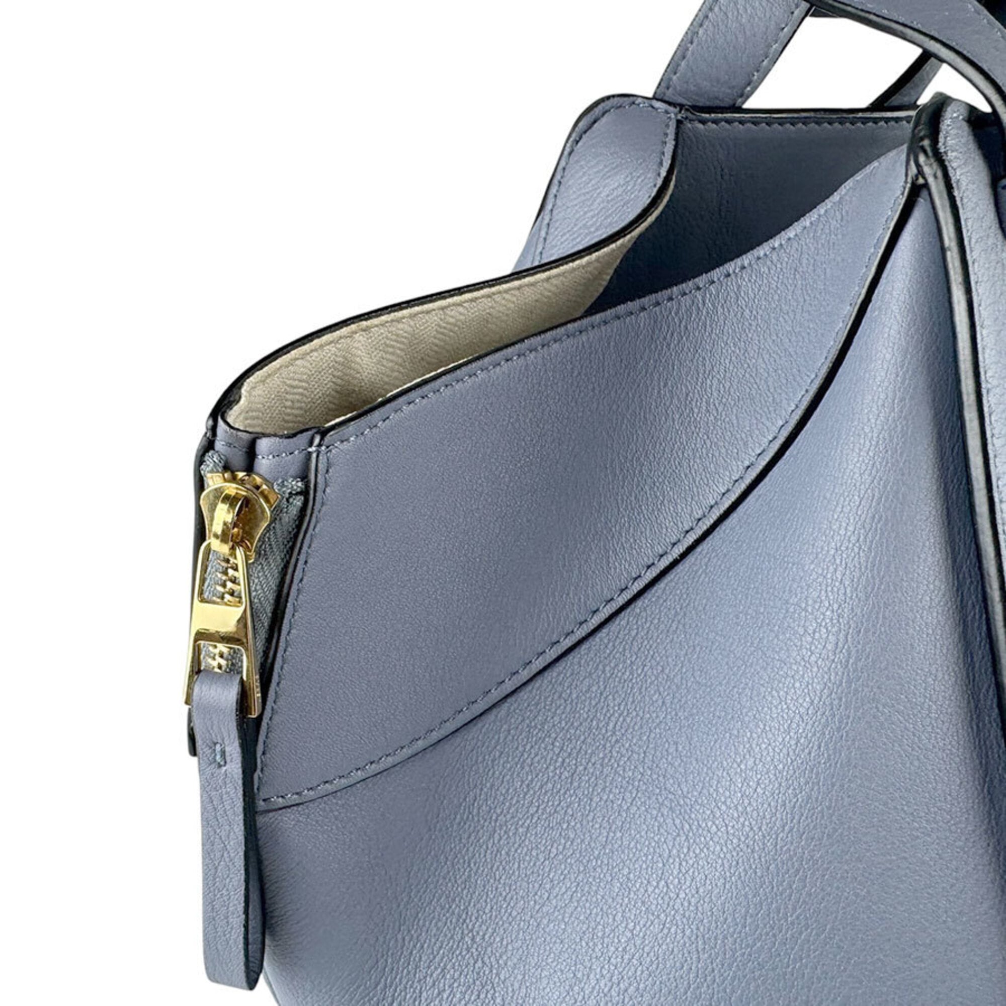Loewe Blue Leather Handbag Shoulder Bag (Pre-Owned)