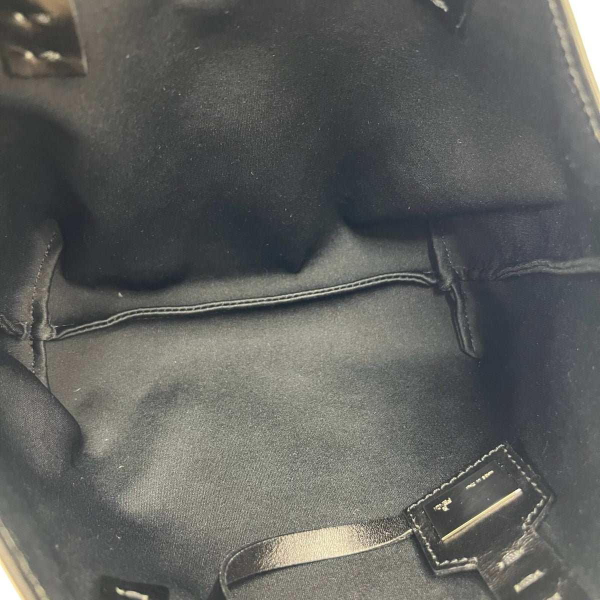 Fendi Black Red Color Canvas Leather Handbag Pouch Tote Bag (Pre-Owned)