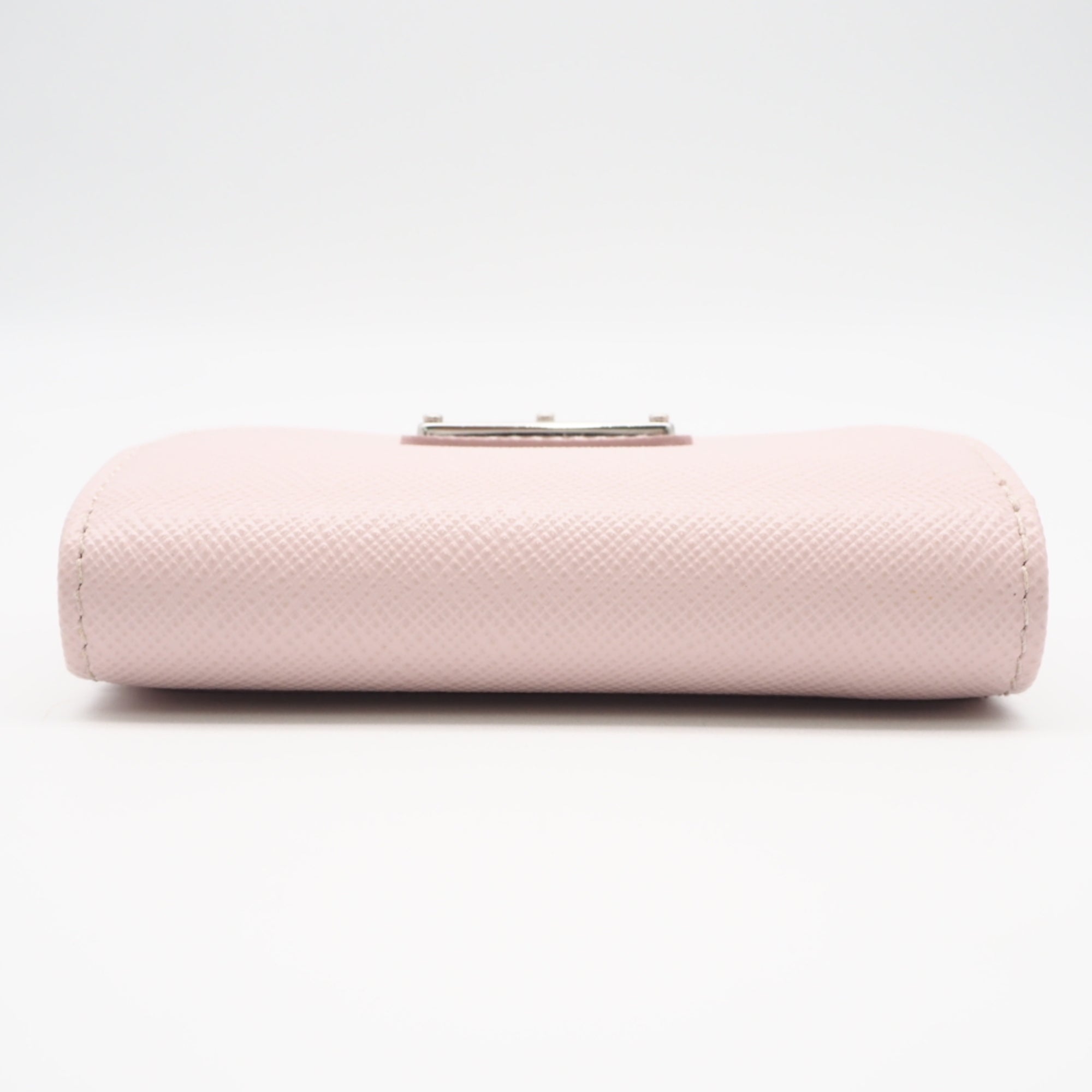 Prada Pink Saffiano Triangle Wallet (Tri-Fold) (Pre-Owned)