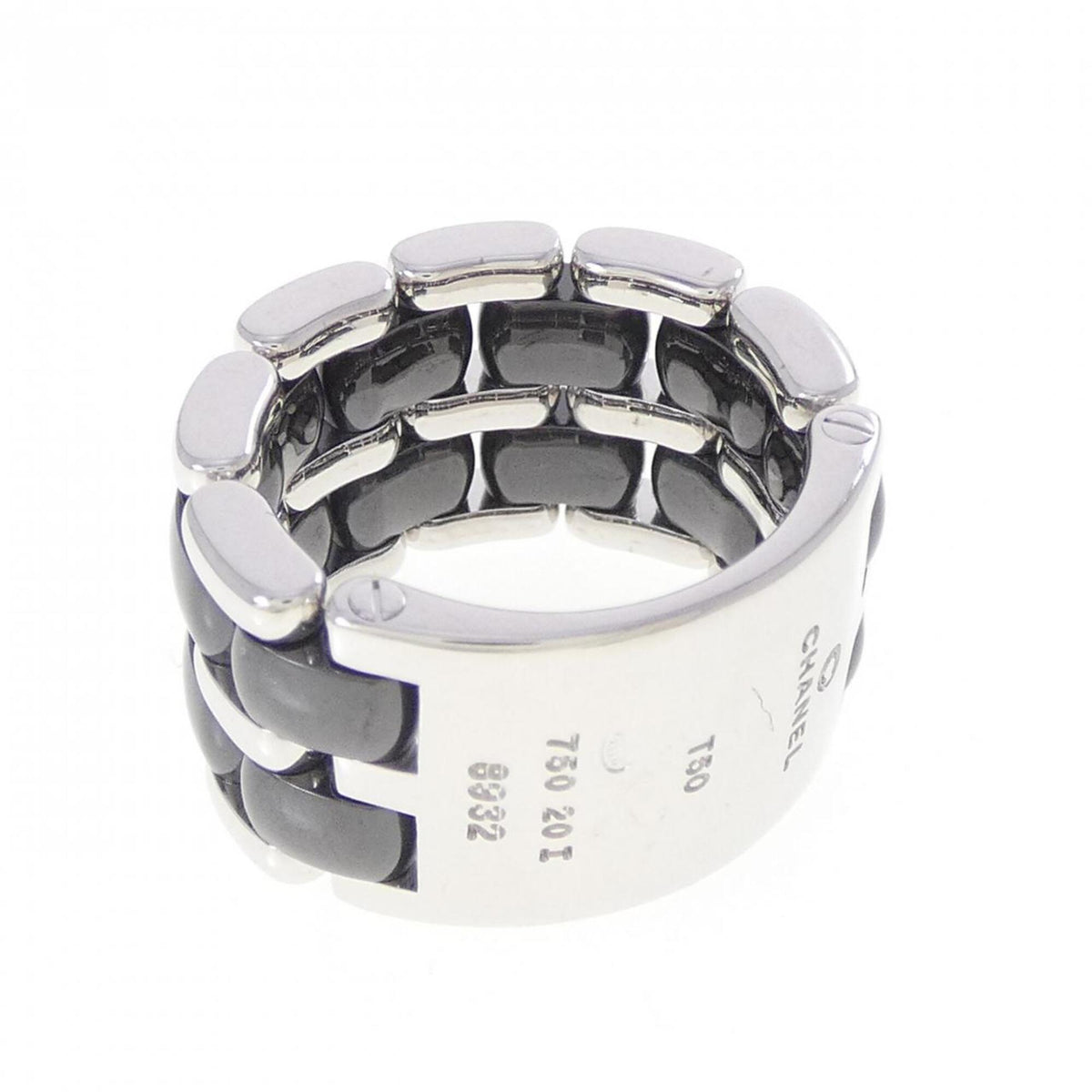 Chanel White Gold White Gold (18K) Ceramic Band Ring (Pre-Owned)