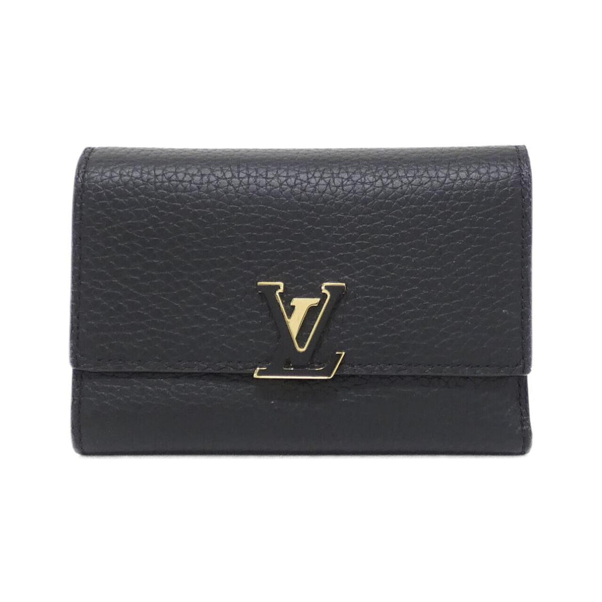 Louis Vuitton Black Hot Pink Leather Wallet (Tri-Fold) (Pre-Owned)