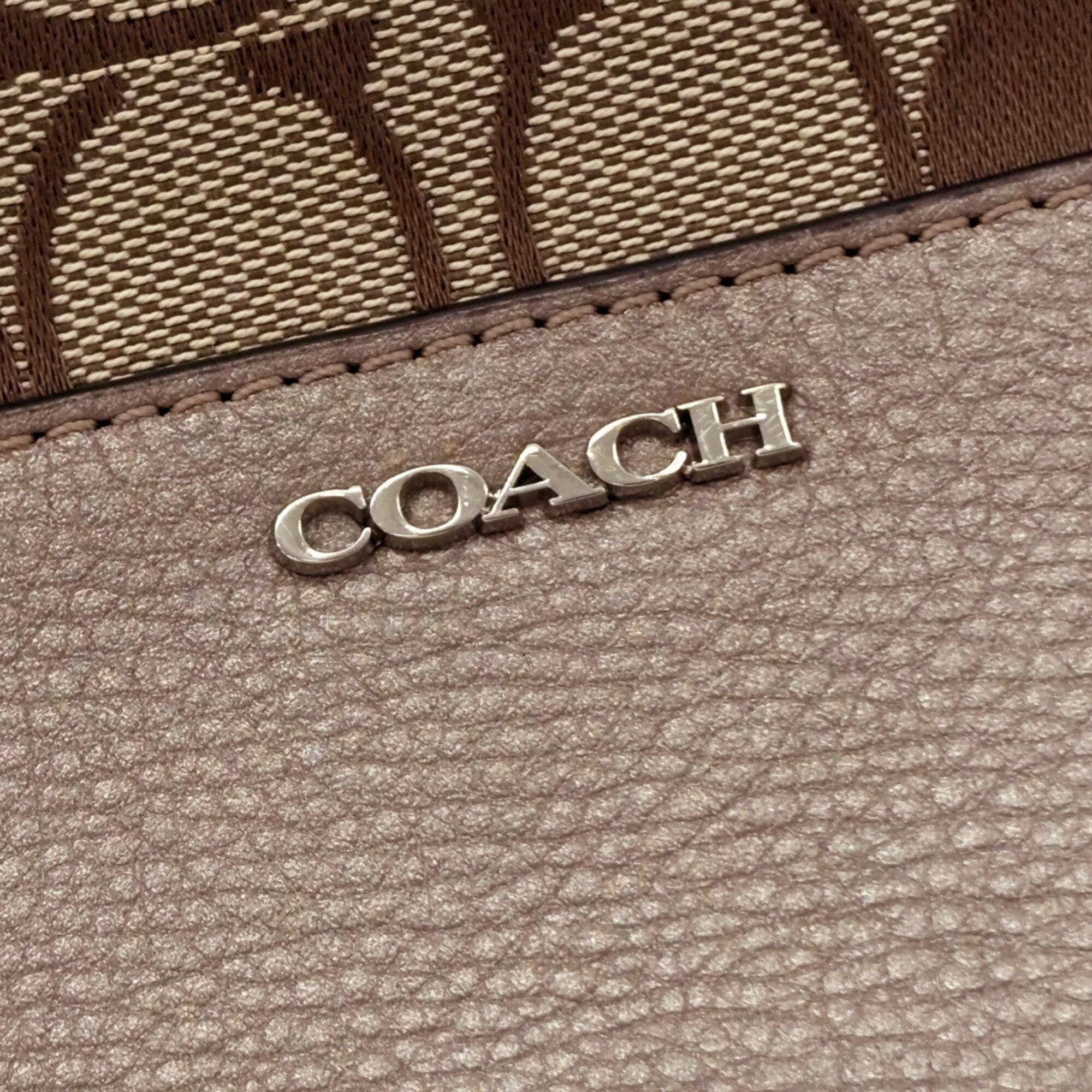Coach Brown Canvas Shoulder Bag (Pre-Owned)