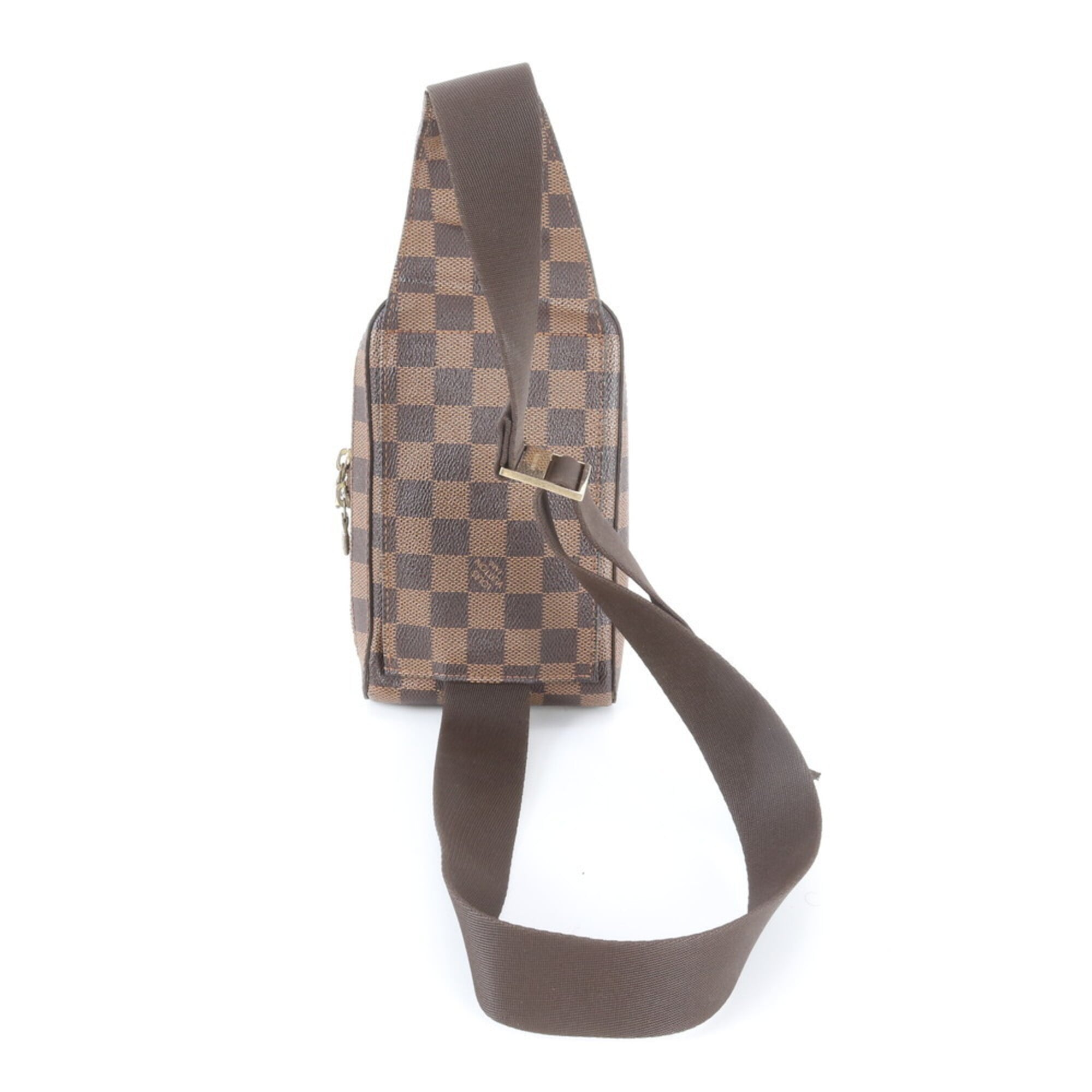 Louis Vuitton Damier Canvas Ebene Coated Canvas Leather Pouch Sling Bag (Pre-Owned)