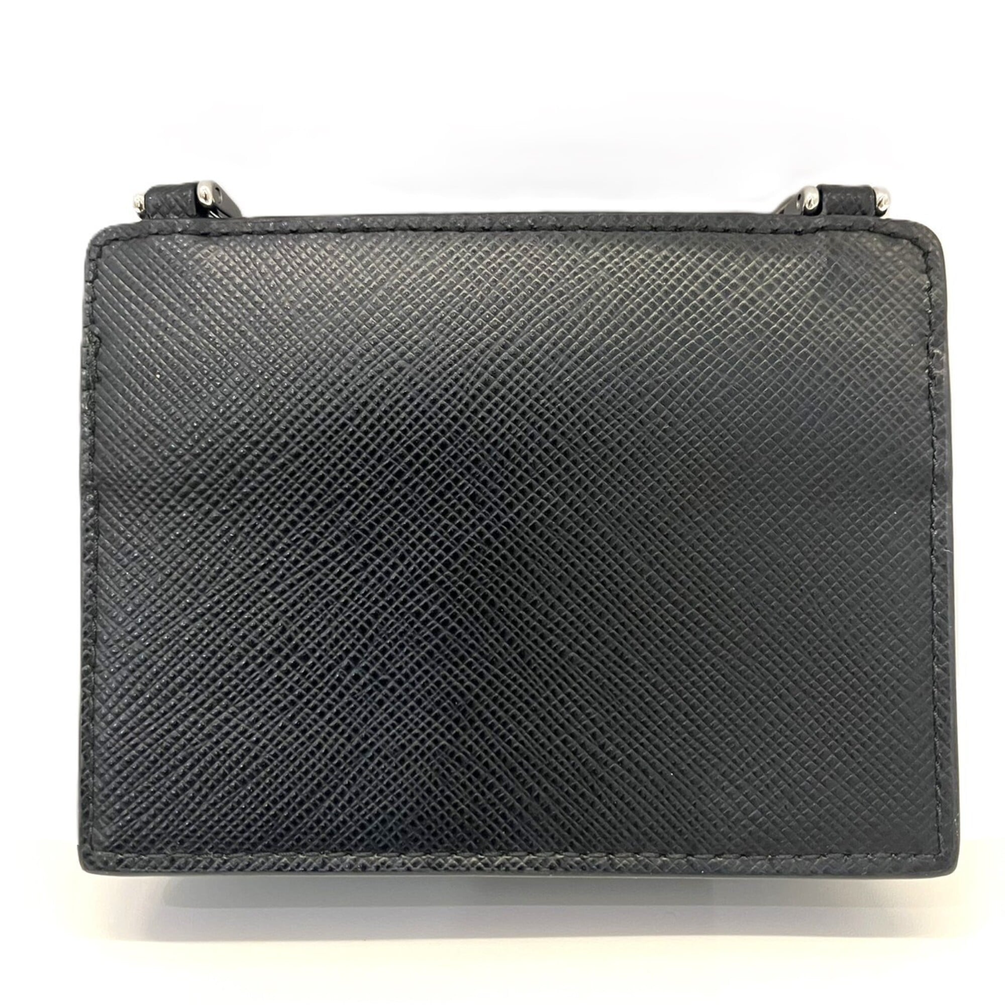 Prada Black Saffiano Triangle Shoulder Bag (Pre-Owned)