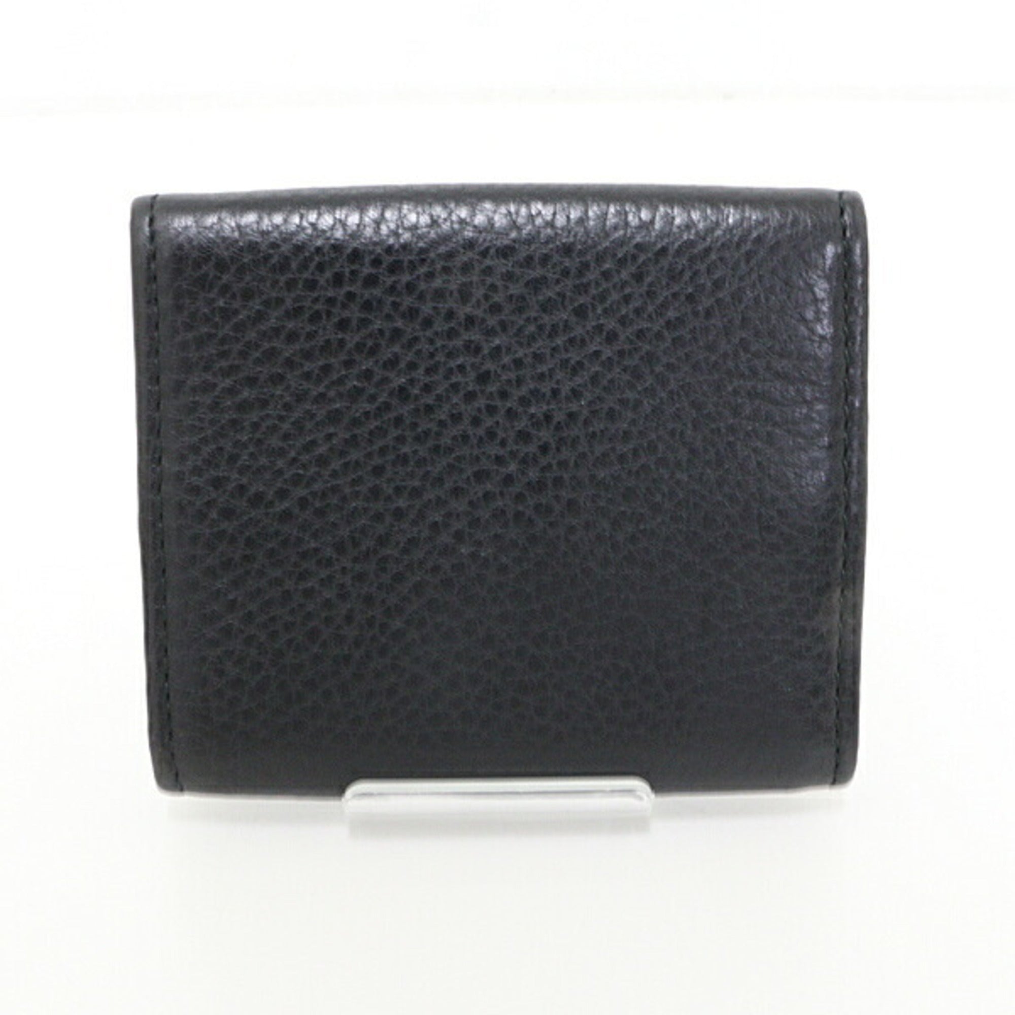 Bvlgari Black Leather Coin Purse/Coin Case (Pre-Owned)