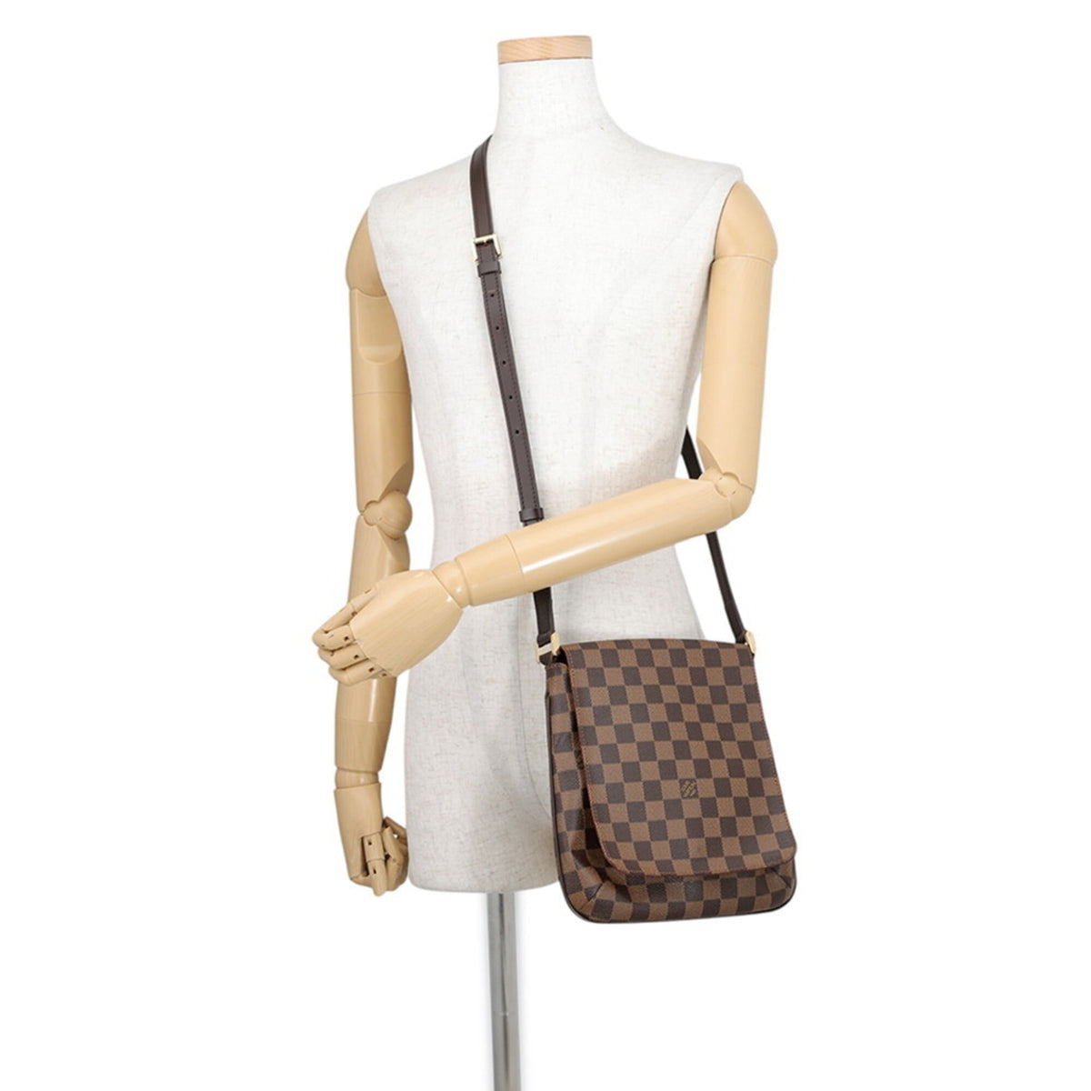 Louis Vuitton Damier Damier Canvas Ebene Orange Shoulder Bag (Pre-Owned)