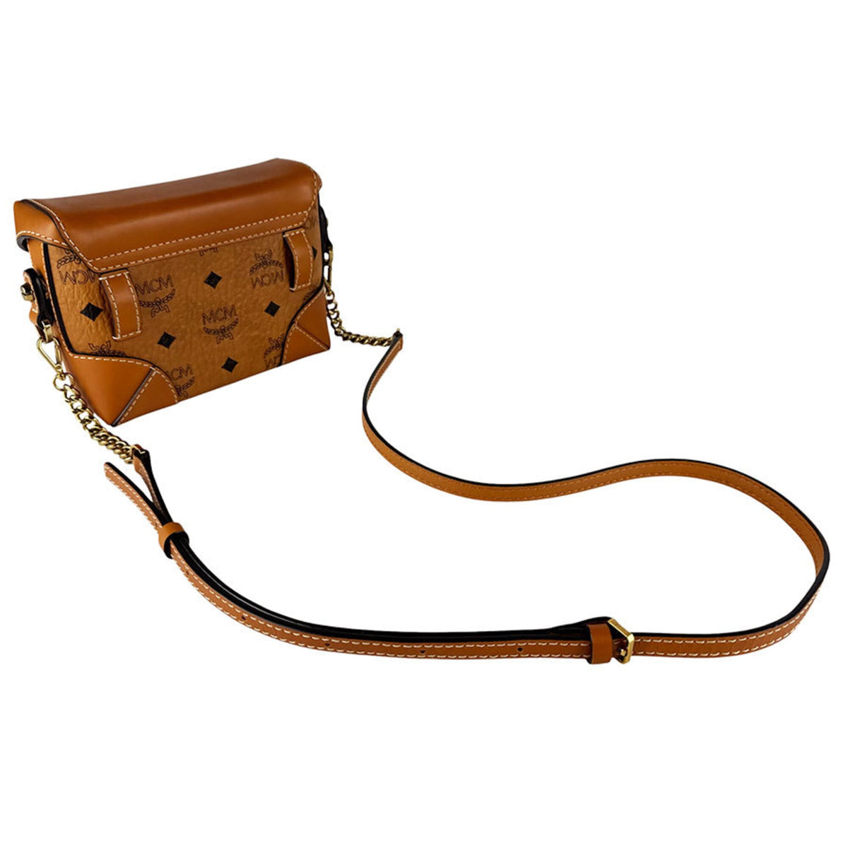 Mcm Brown Leather Shoulder Bag (Pre-Owned)