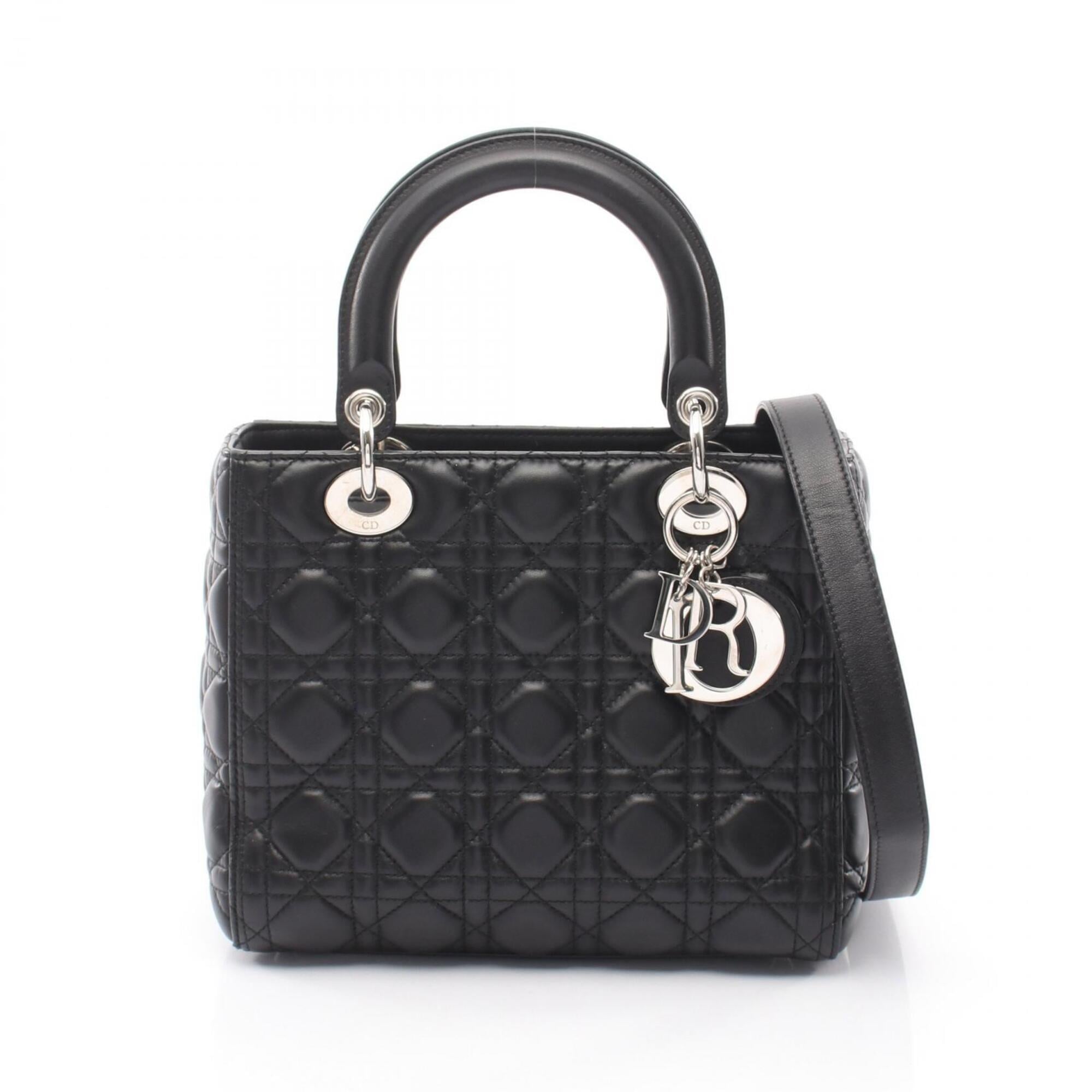 Christian Dior Black Leather Handbag (Pre-Owned)