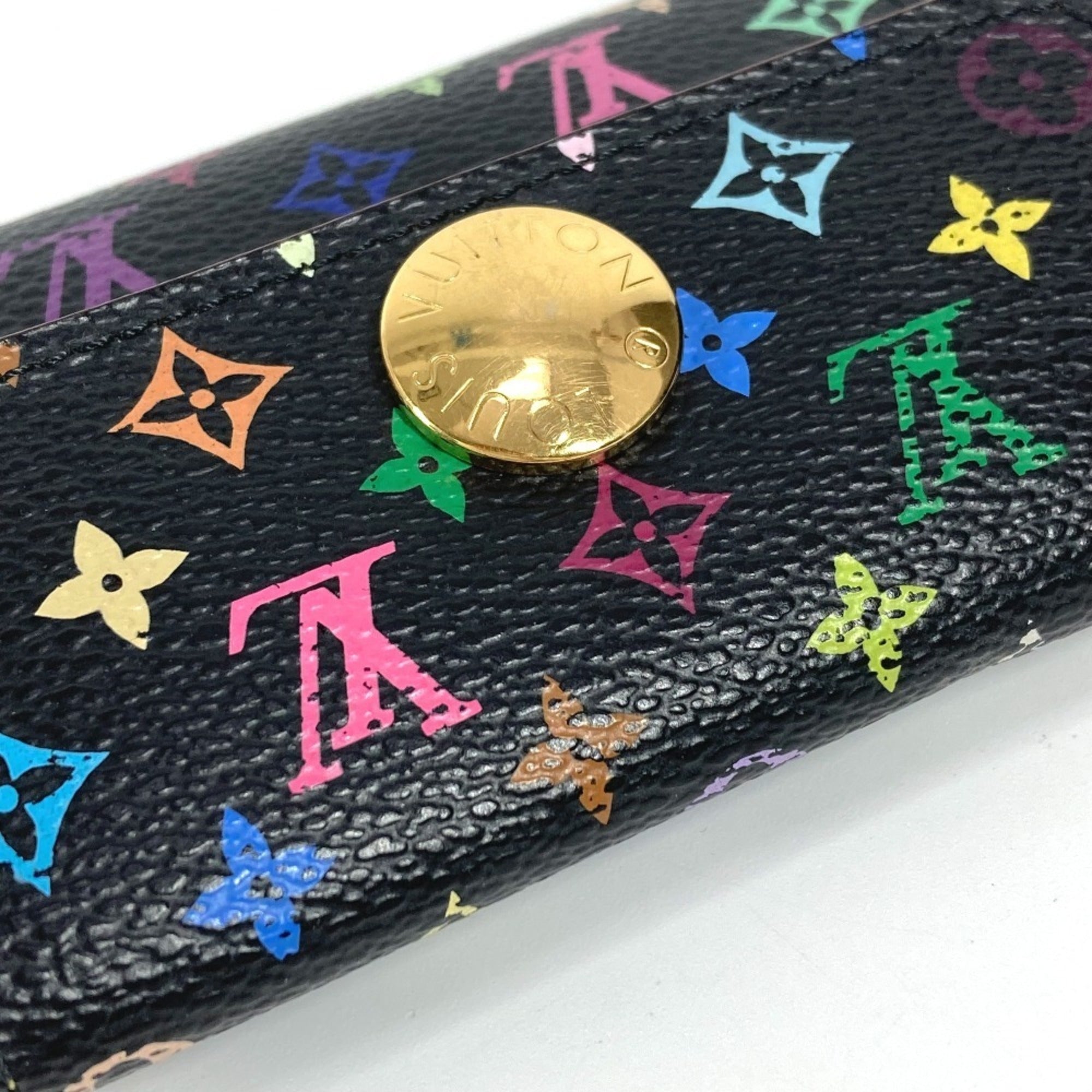 Louis Vuitton Black Noir Monogram Multicolore Coin Purse/Coin Case (Pre-Owned)