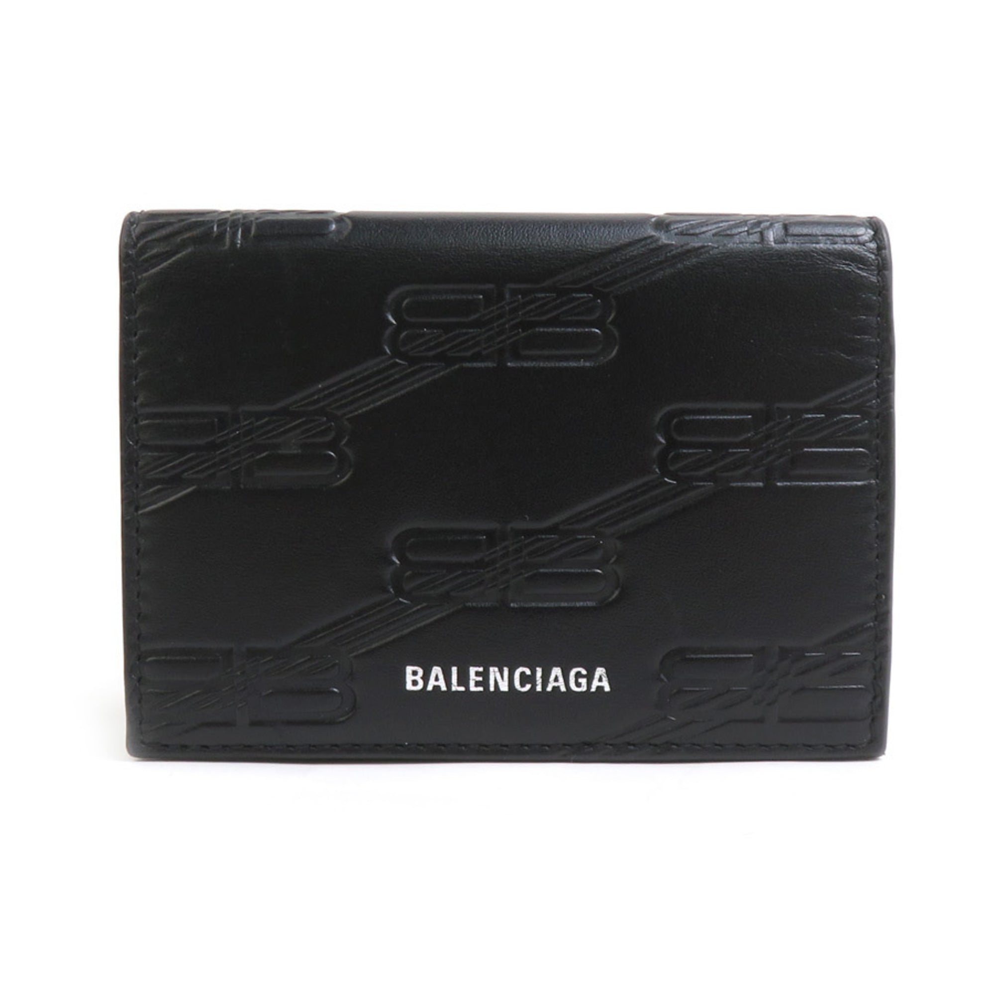 Balenciaga Black Leather Wallet (Tri-Fold) (Pre-Owned)