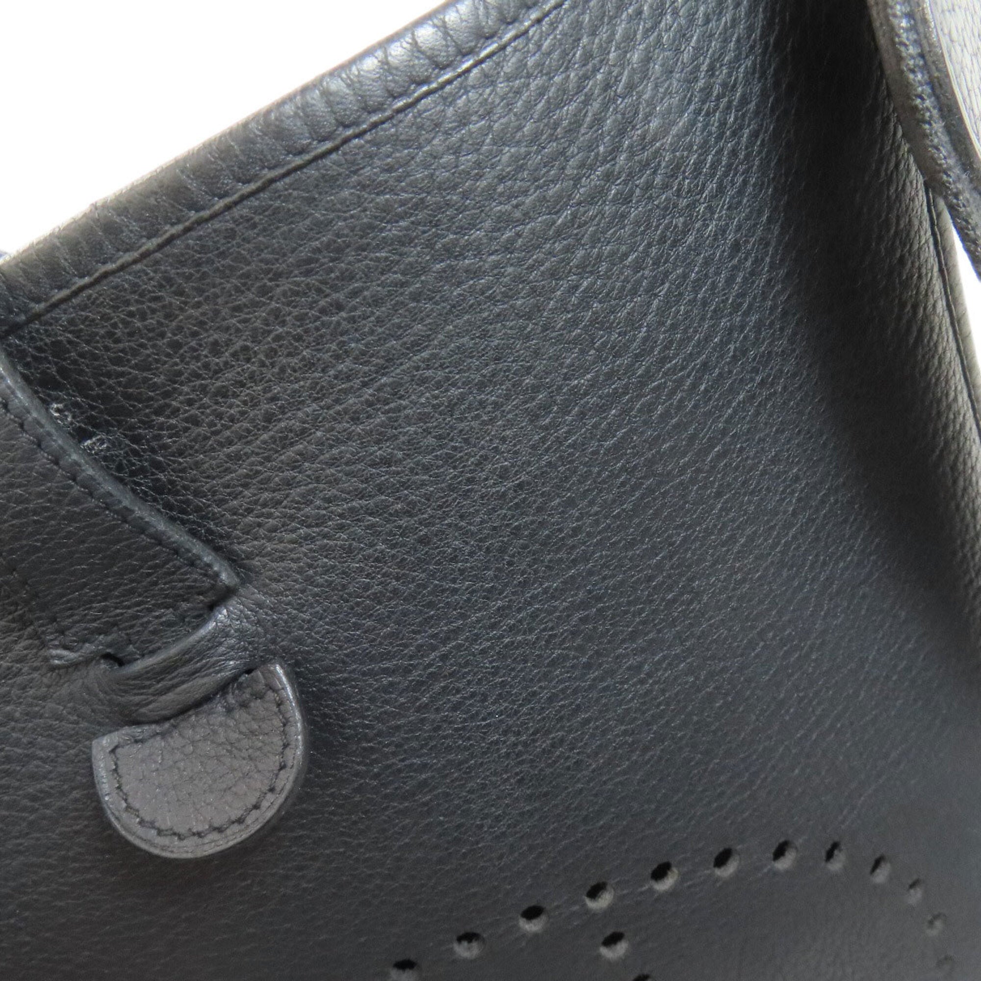 Hermes Black Taurillon Clemence Leather Shoulder Bag (Pre-Owned)
