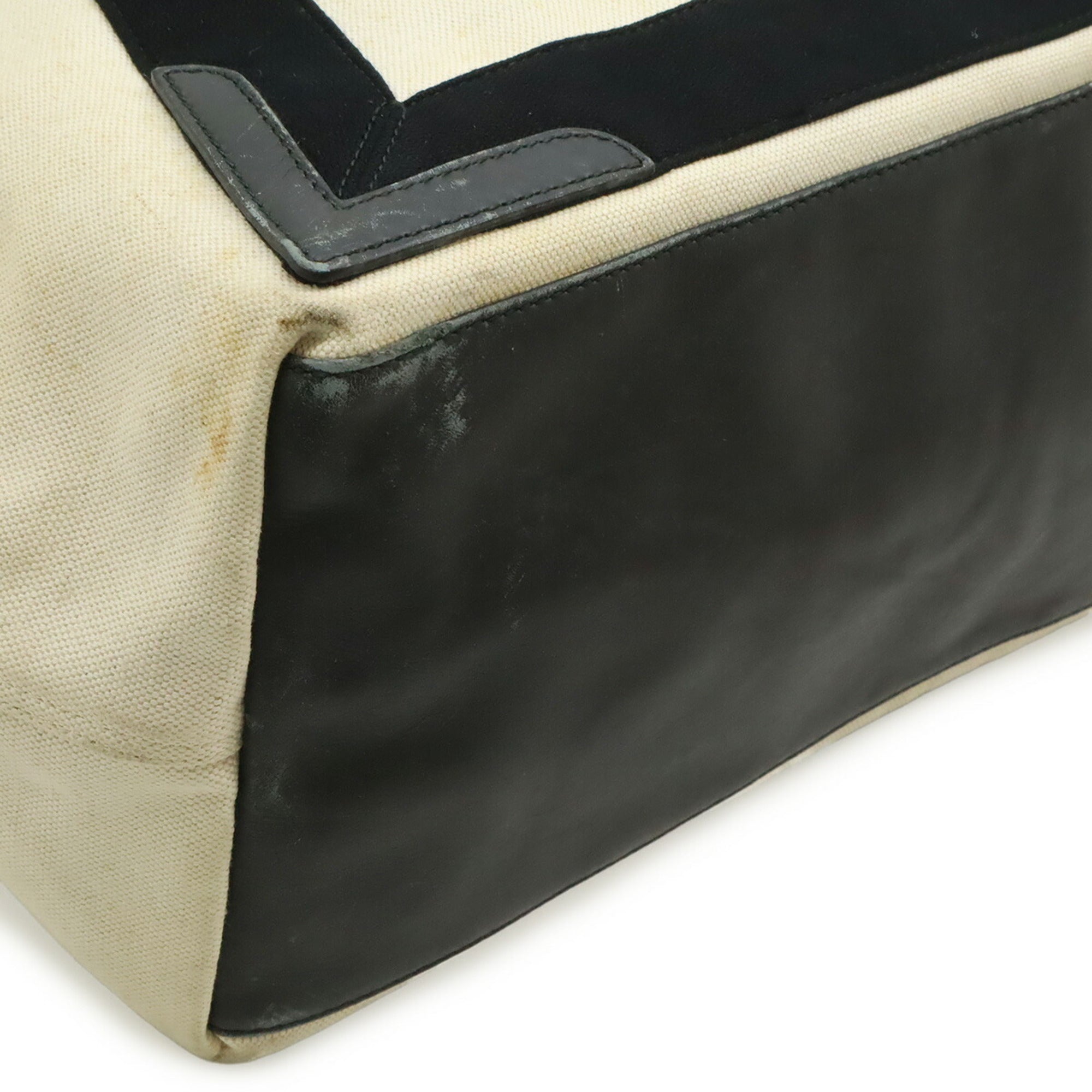 Balenciaga Black Navy Canvas Handbag Pouch Shoulder Bag Tote Bag (Pre-Owned)