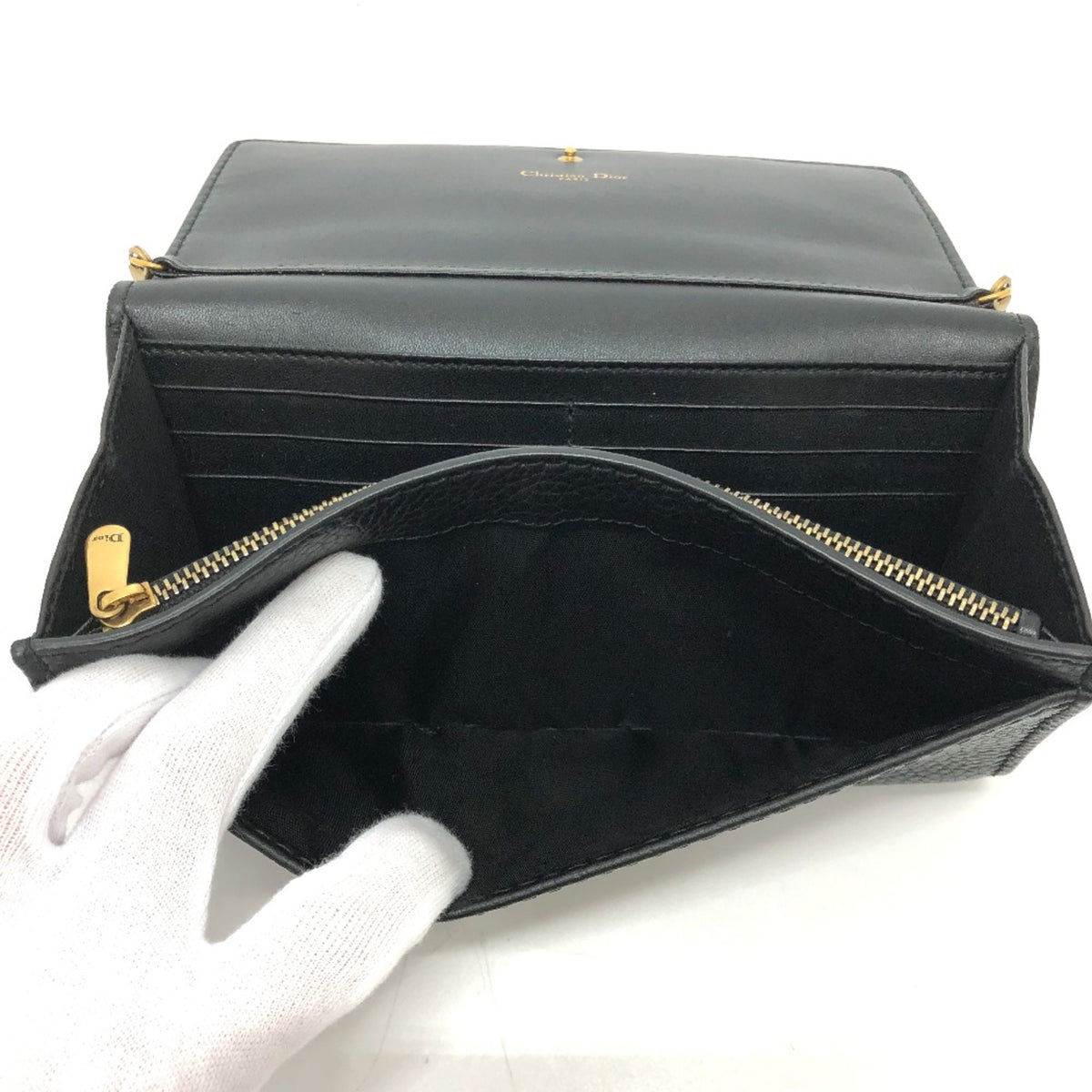Christian Dior Black Leather Shoulder Bag (Pre-Owned)
