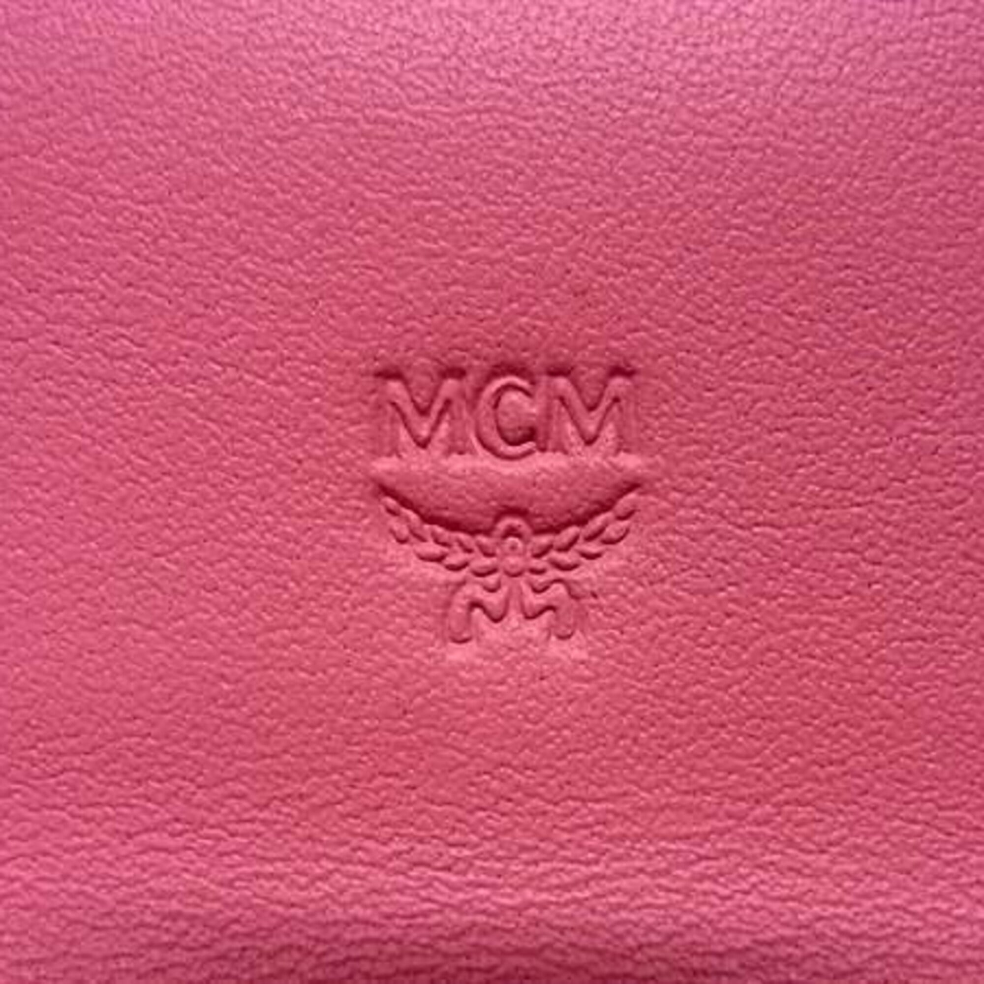 Mcm Pink Leather Wallet (Tri-Fold) (Pre-Owned)