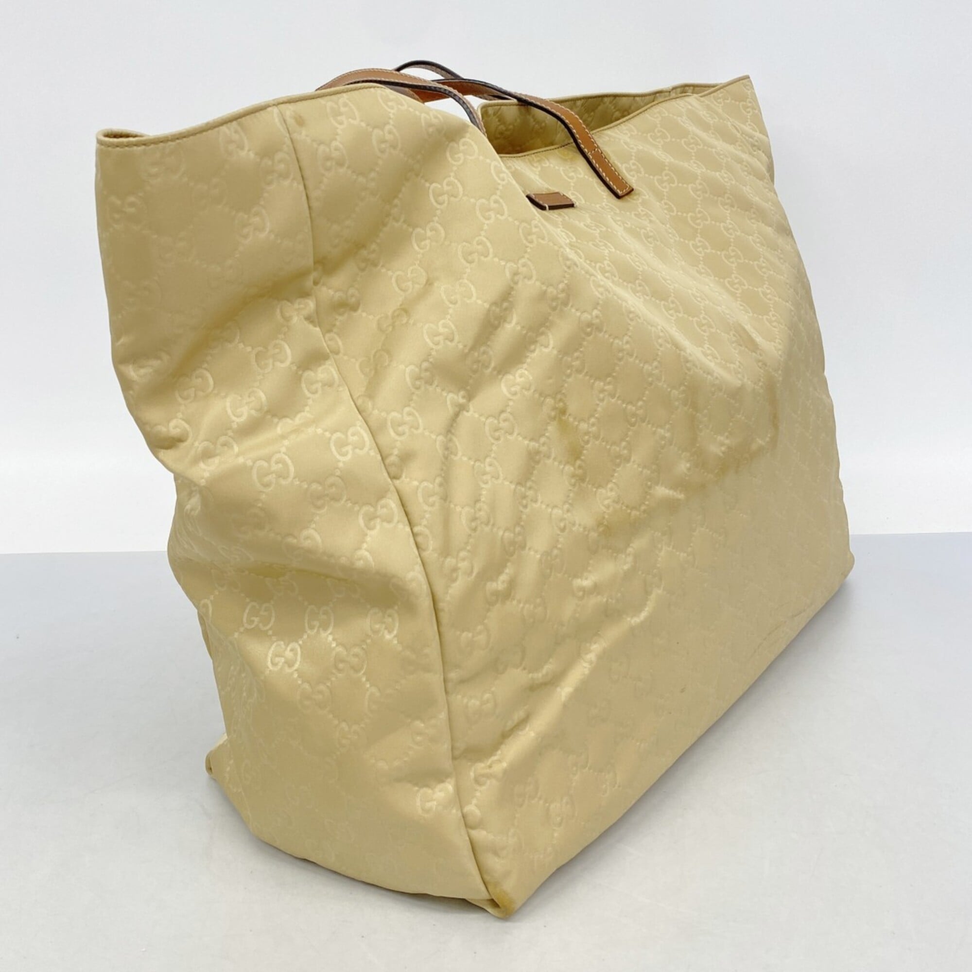 Gucci Beige Nylon Tote Bag (Pre-Owned)