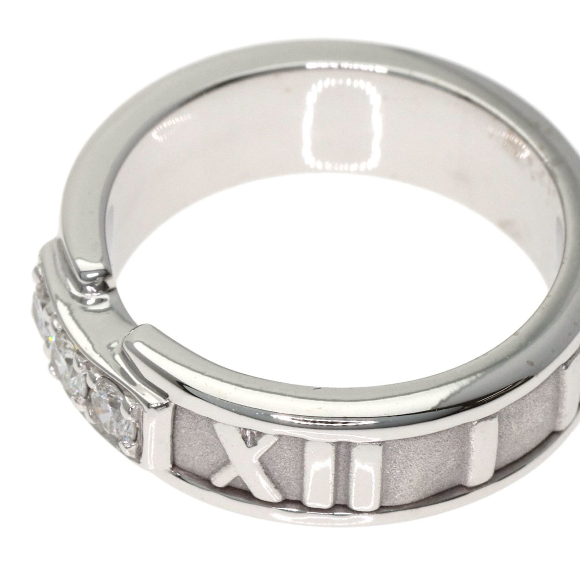Tiffany Atlas White Gold (18K) Band Ring (Pre-Owned)