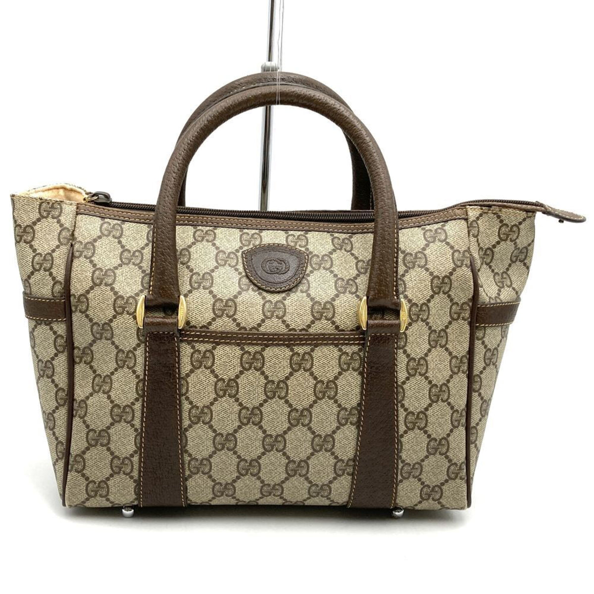 Gucci Brown Gg Supreme Canvas Handbag (Pre-Owned)