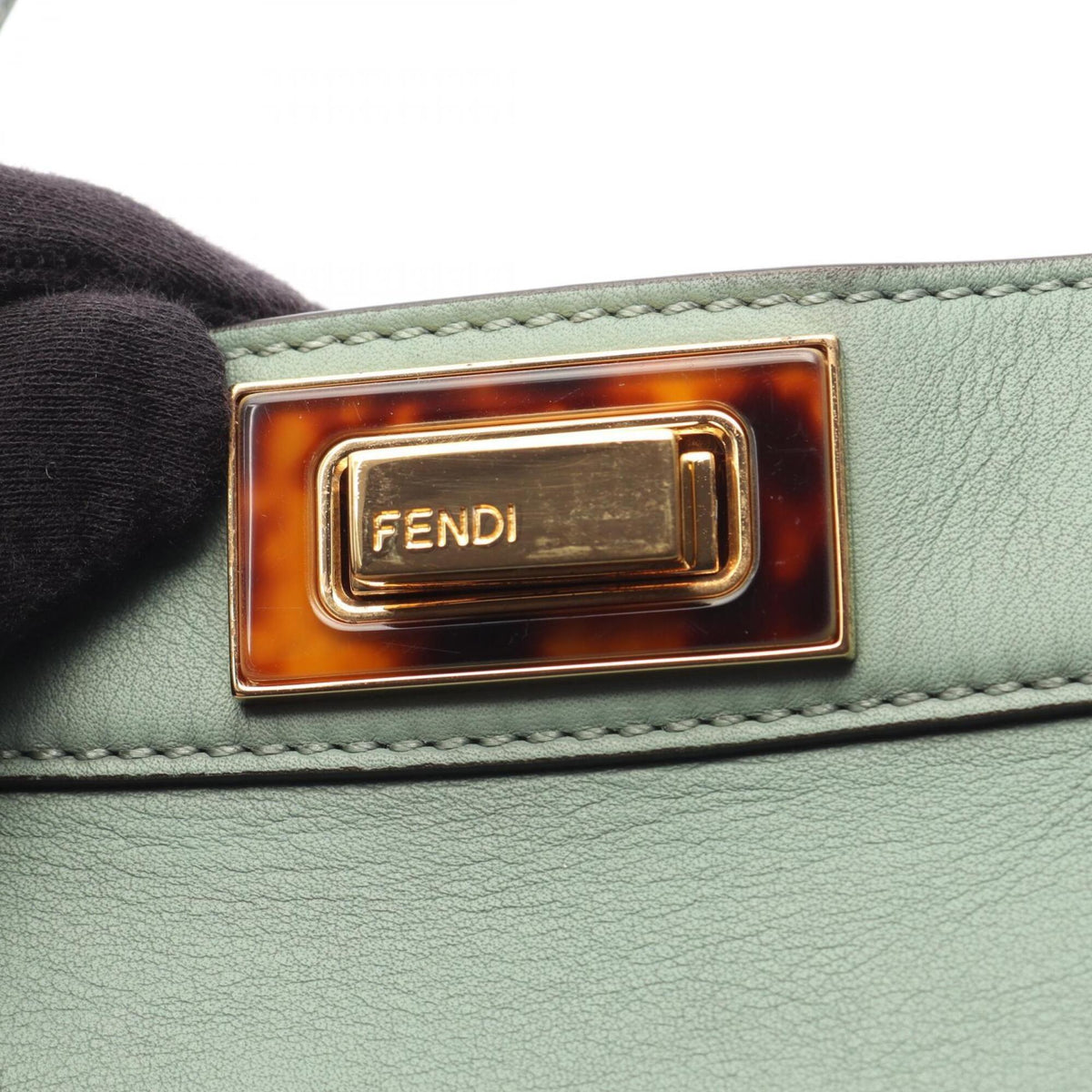Fendi Green Leather Handbag (Pre-Owned)