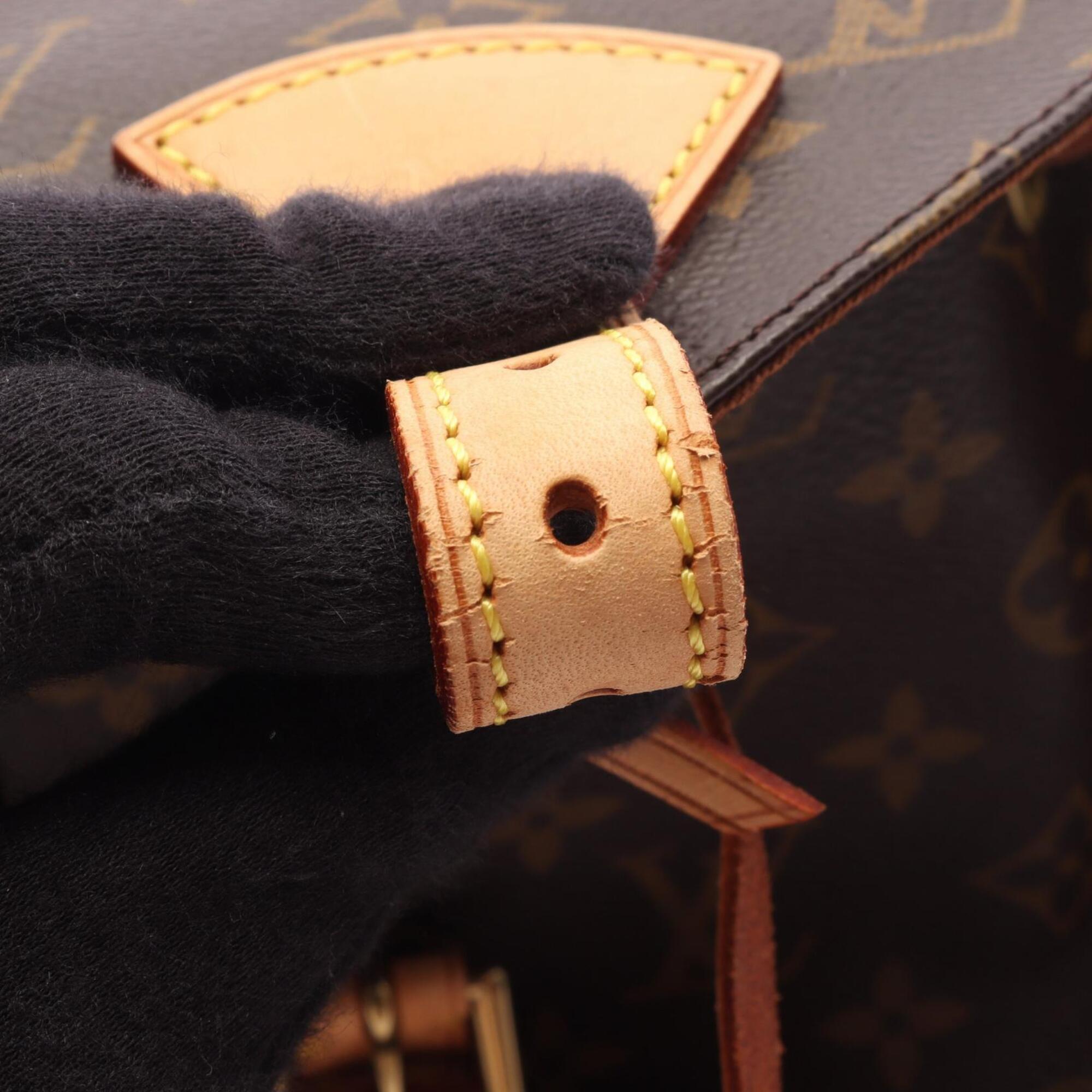 Louis Vuitton Brown Monogram Coated Canvas Leather Backpack (Pre-Owned)
