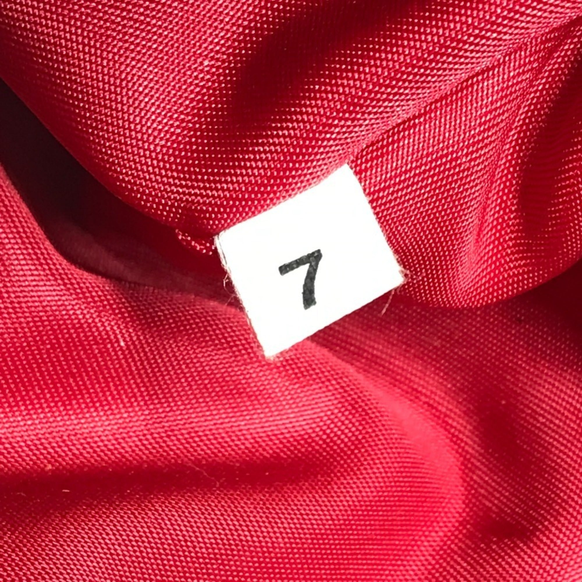 Prada Red Color Nylon Handbag Shoulder Bag (Pre-Owned)