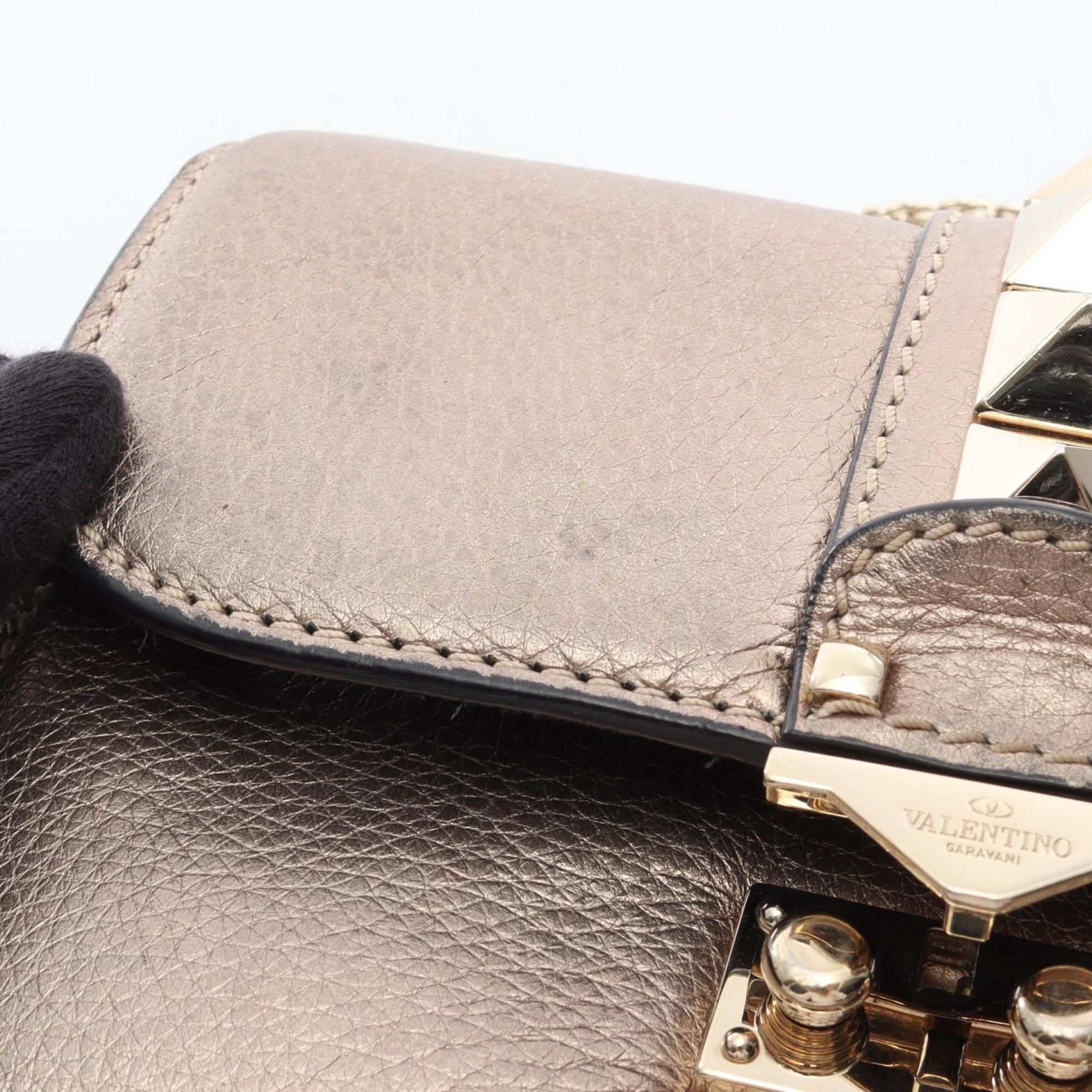 Valentino Gold Leather Shoulder Bag (Pre-Owned)