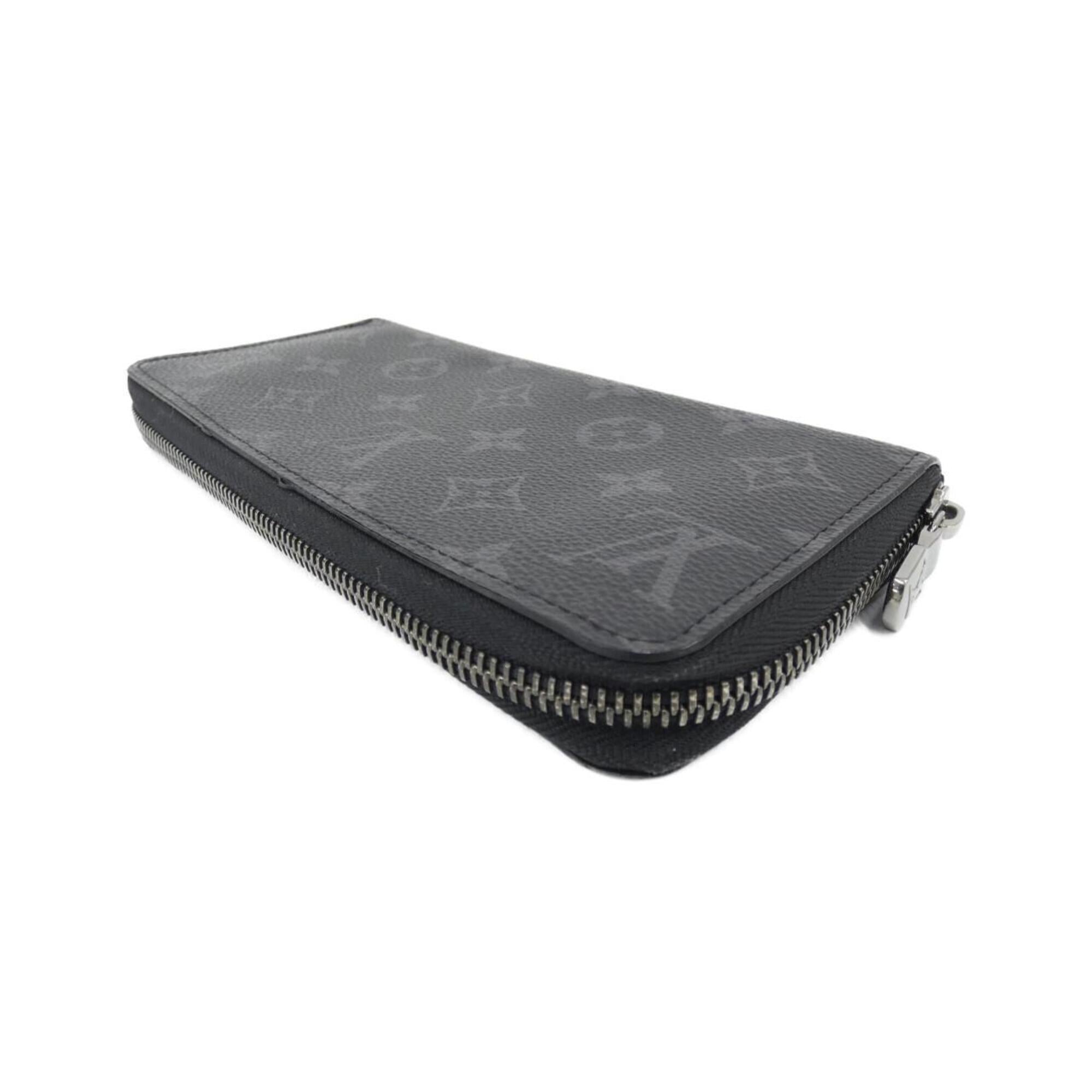 Louis Vuitton Black Coated Canvas Long Wallet (Bi-Fold) (Pre-Owned)