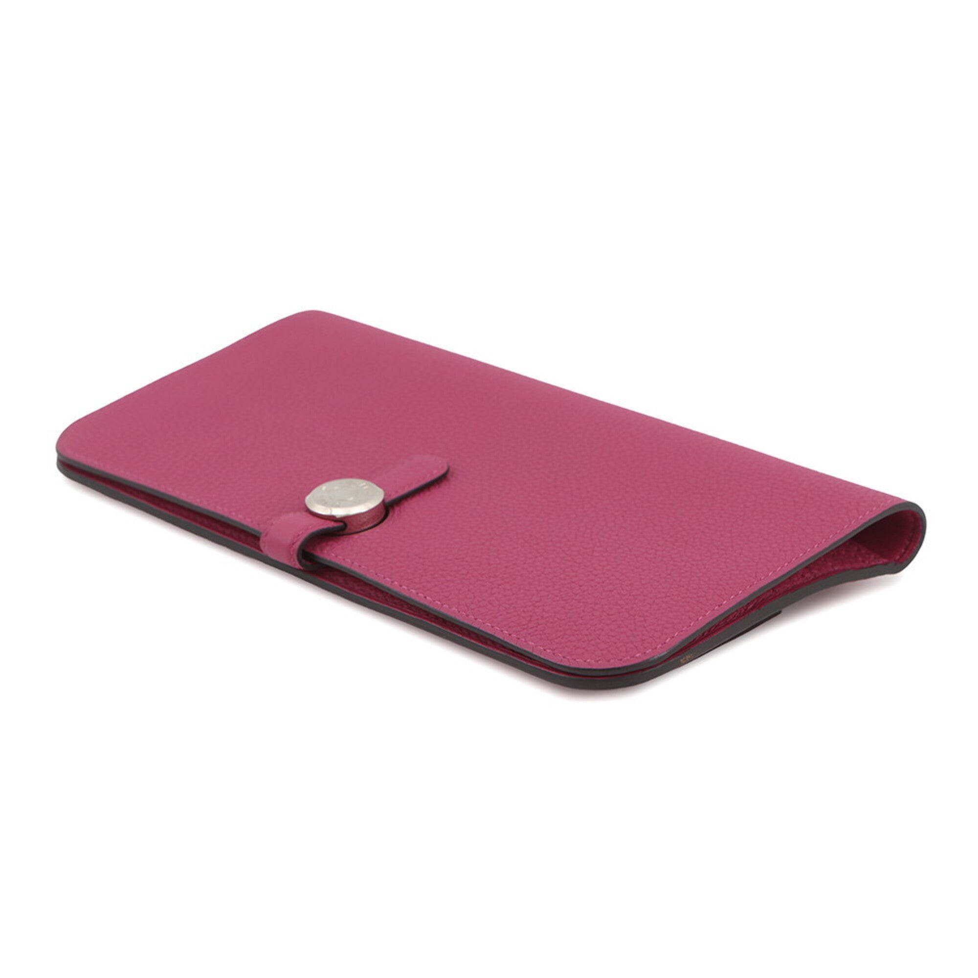 Hermes Kara Rose Purple Togo Leather Long Wallet (Bi-Fold) (Pre-Owned)