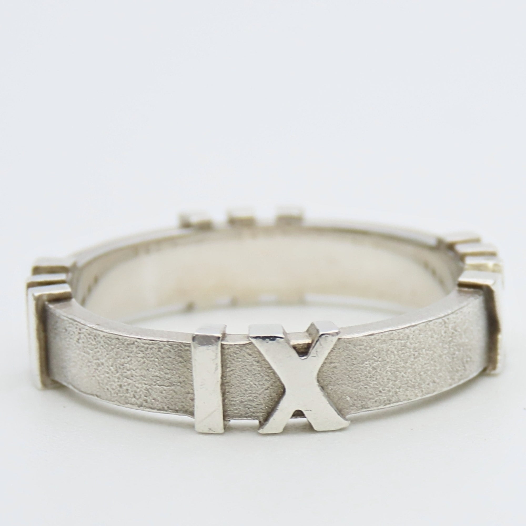 Tiffany Atlas Silver Silver 925 Band Ring (Pre-Owned)