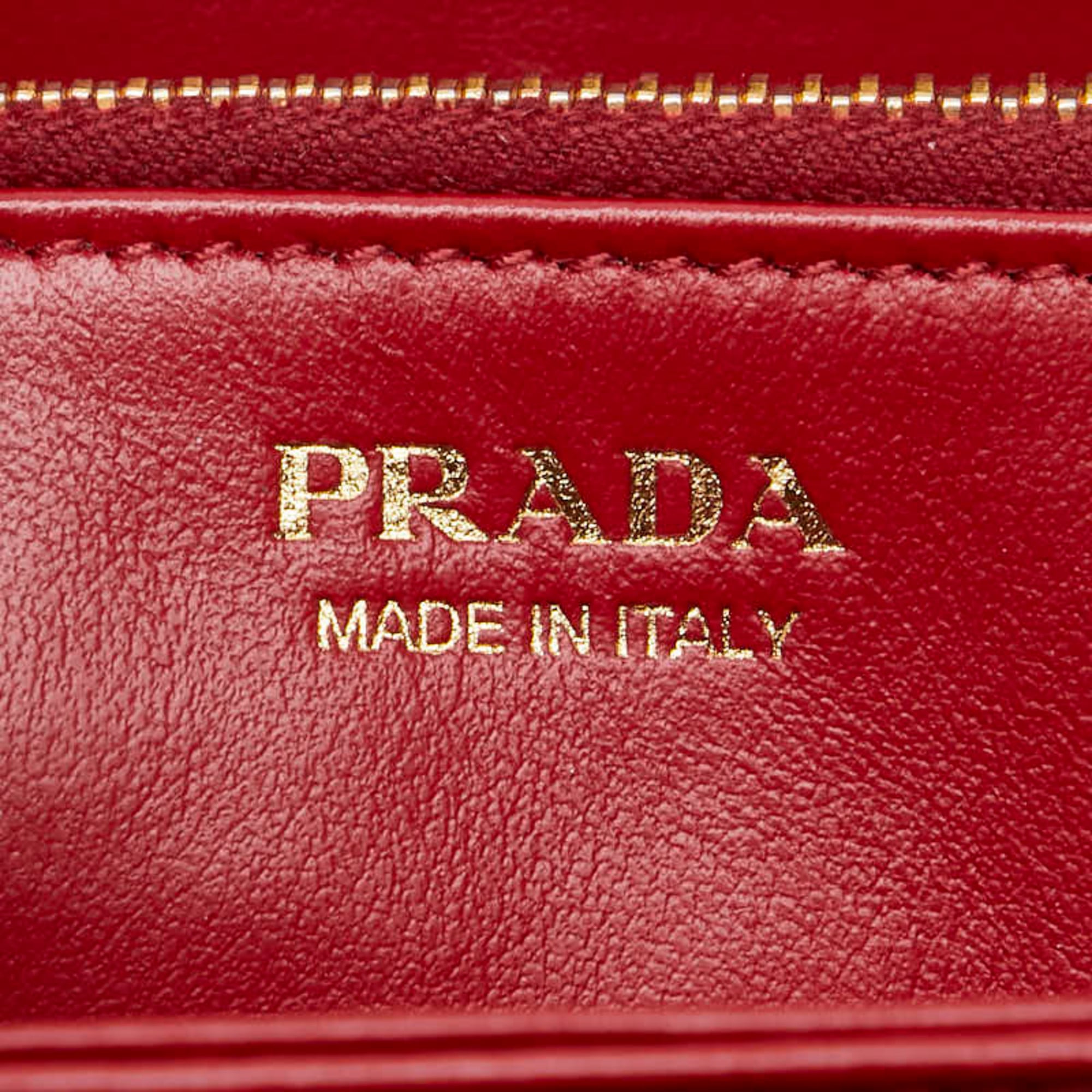Prada Navy Leather Long Wallet (Bi-Fold) (Pre-Owned)