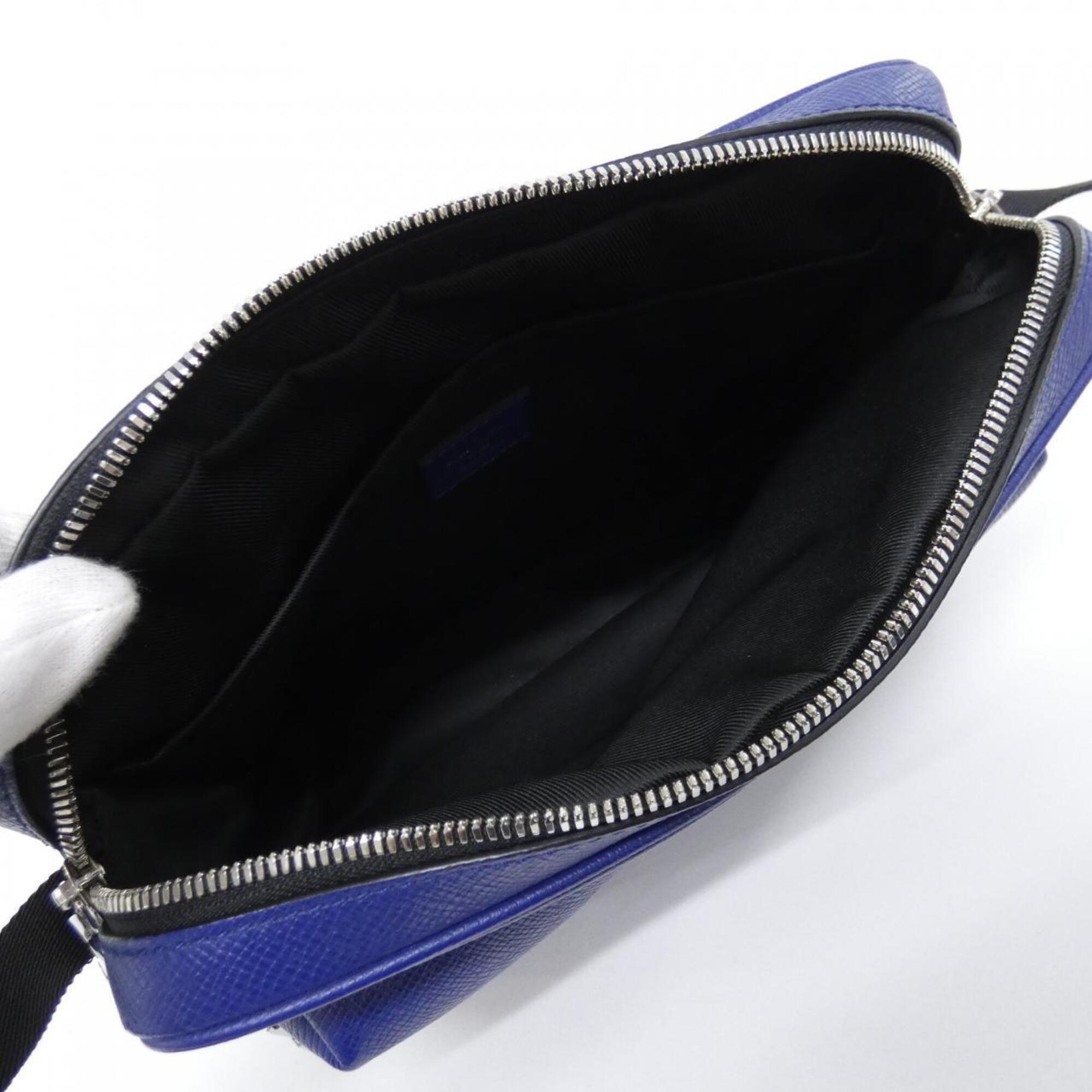 Louis Vuitton Cobalt Coated Canvas Leather Shoulder Bag (Pre-Owned)
