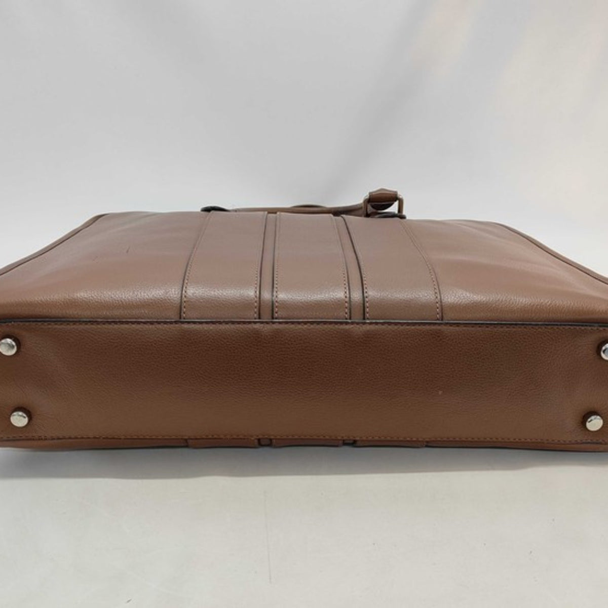Coach Brown Leather Briefcase Handbag Tote Bag (Pre-Owned)
