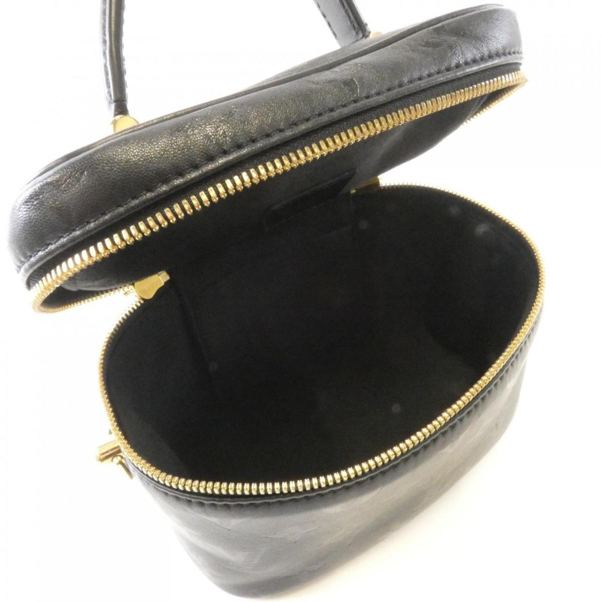 Louis Vuitton Black Leather Handbag (Pre-Owned)