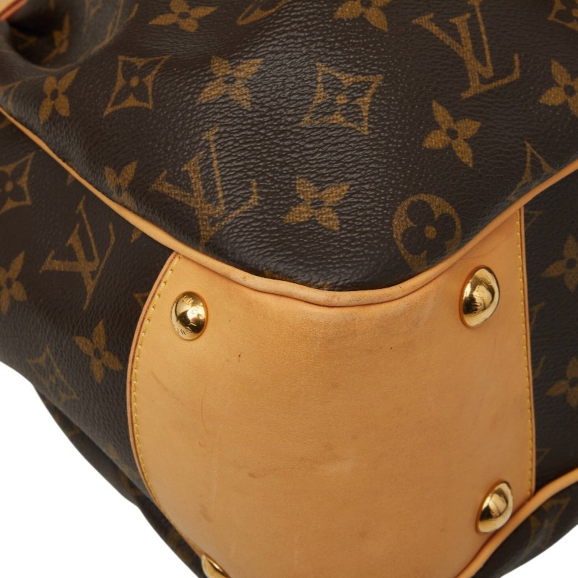 Louis Vuitton Brown Pvc Leather Handbag Tote Bag (Pre-Owned)