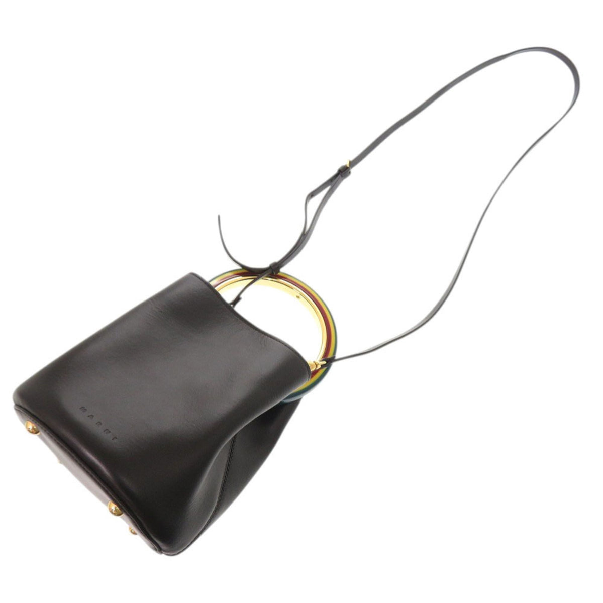 Marni Black Leather Handbag Shoulder Bag (Pre-Owned)