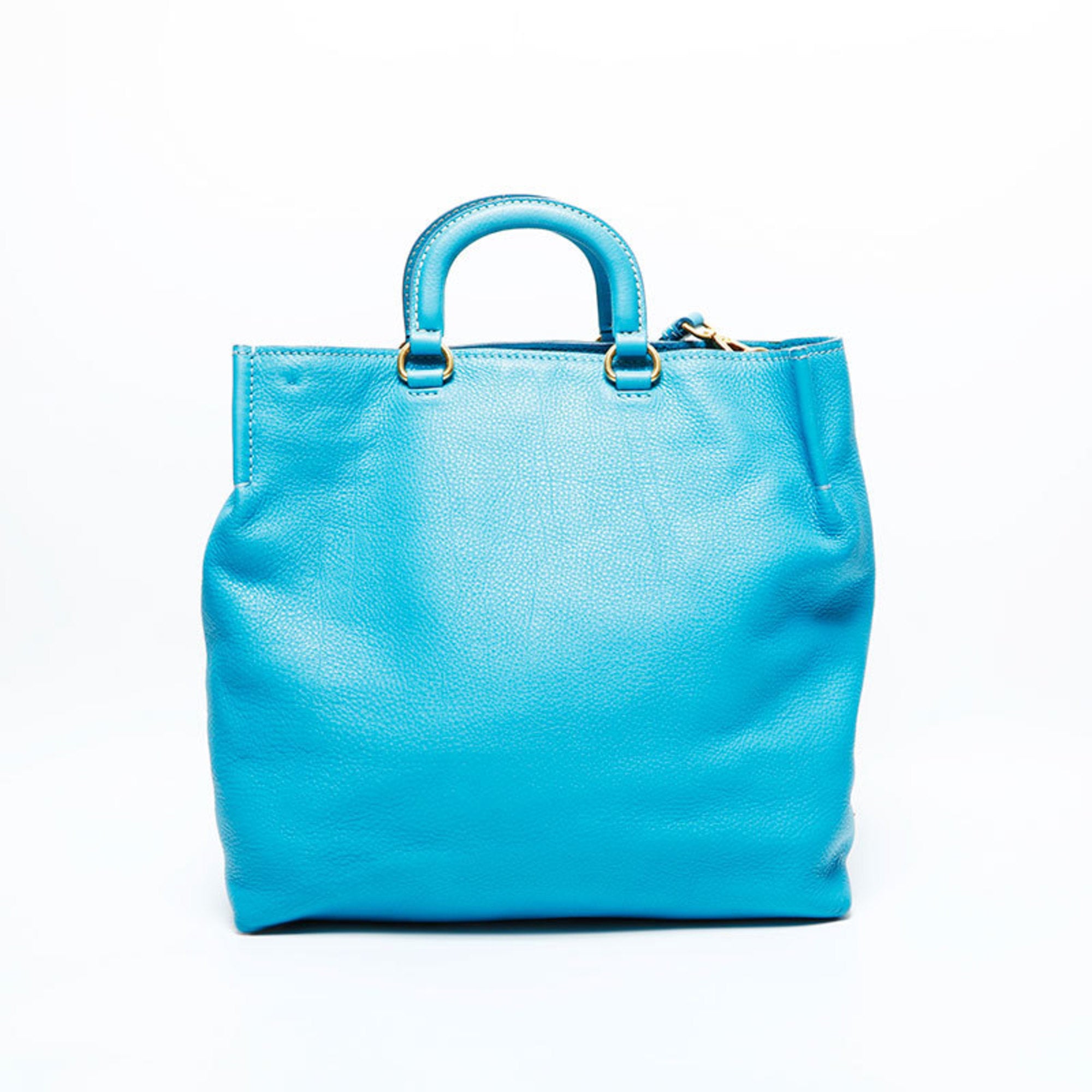 Prada Blue Leather Handbag (Pre-Owned)