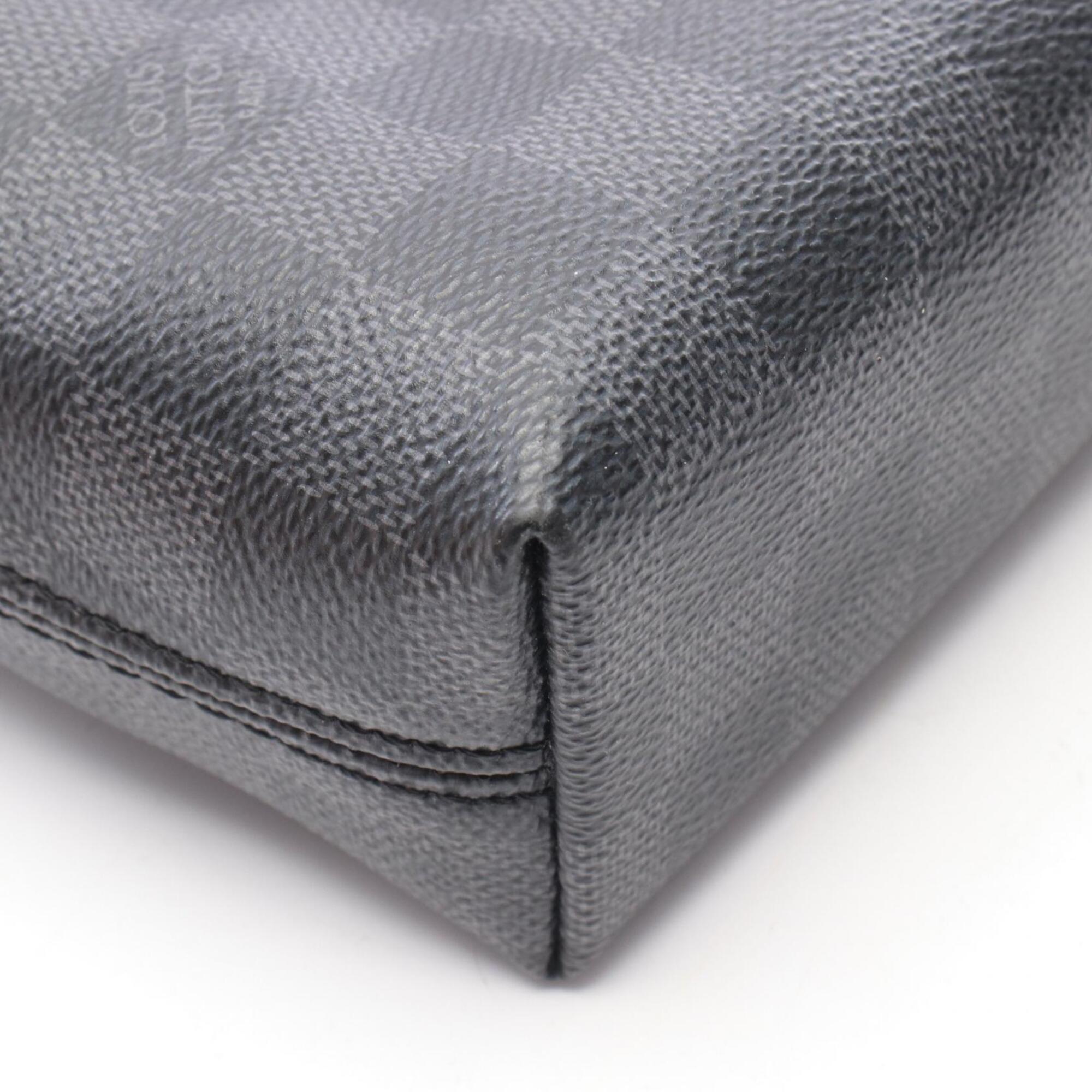 Louis Vuitton Black Damier Graphite Coated Canvas Leather Briefcase Handbag (Pre-Owned)
