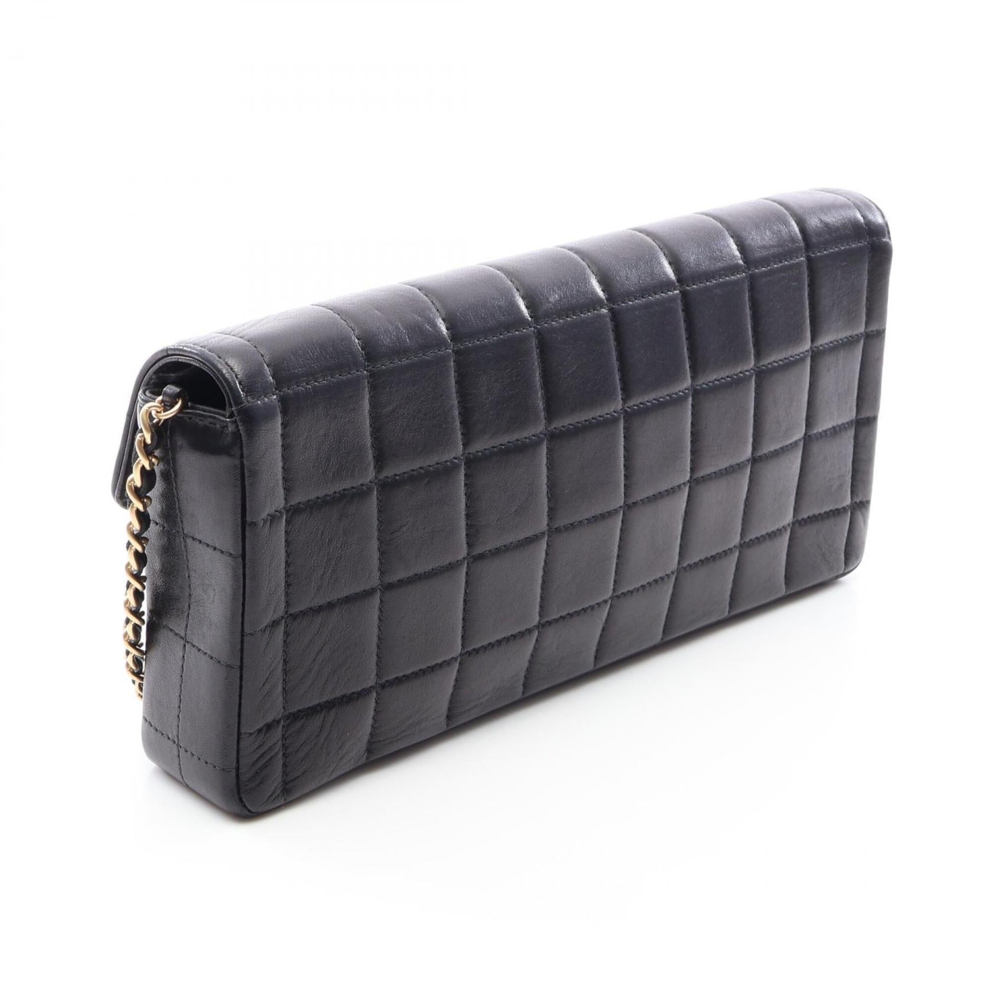 Chanel Black Leather Handbag Shoulder Bag (Pre-Owned)
