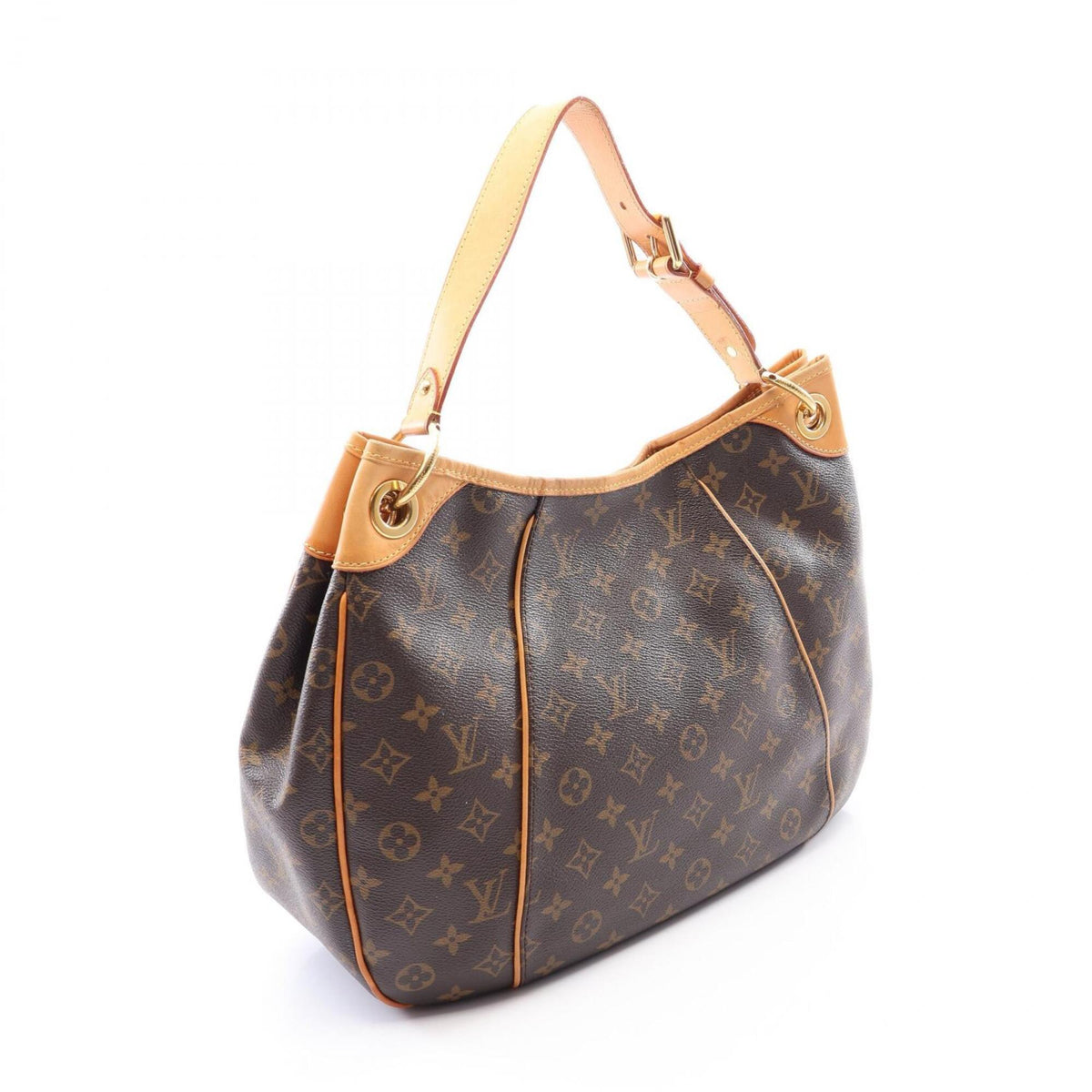 Louis Vuitton Monogram Brown Coated Canvas Leather Handbag Shoulder Bag (Pre-Owned)