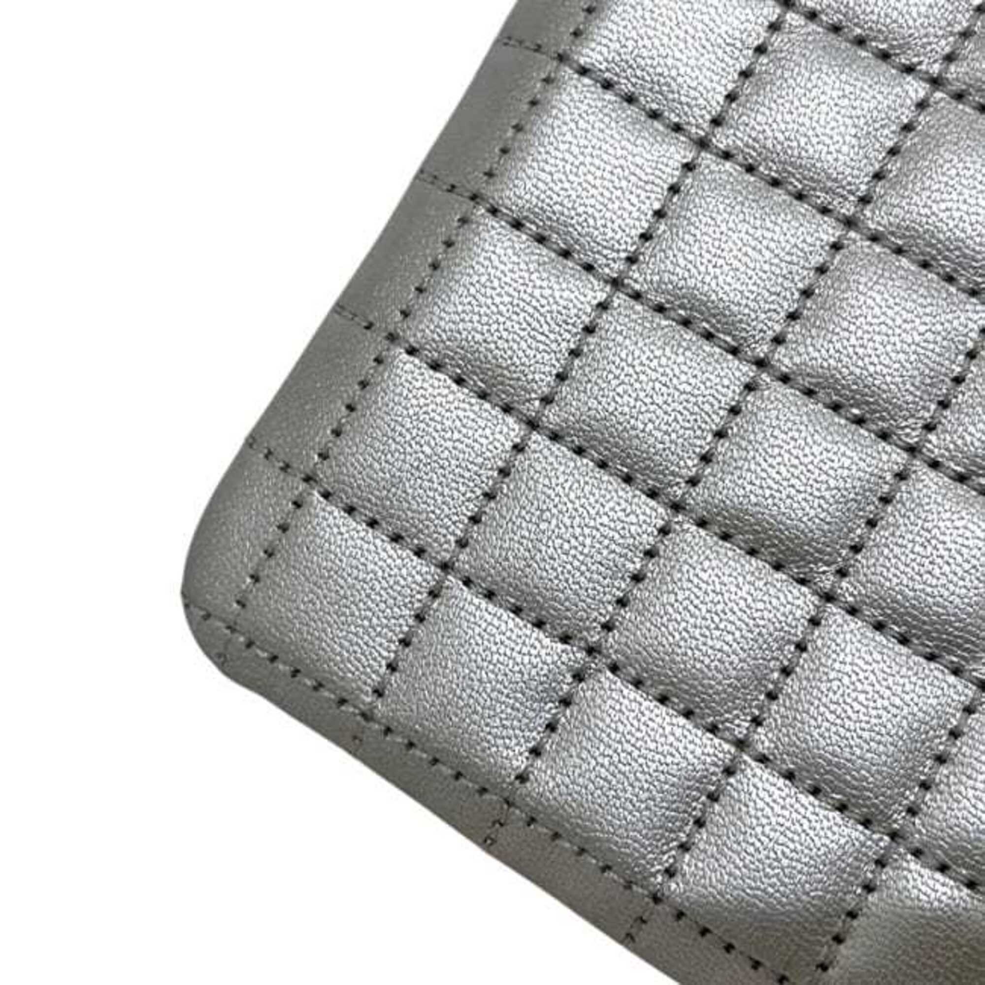Celine Silver Leather Coin Purse/Coin Case (Pre-Owned)