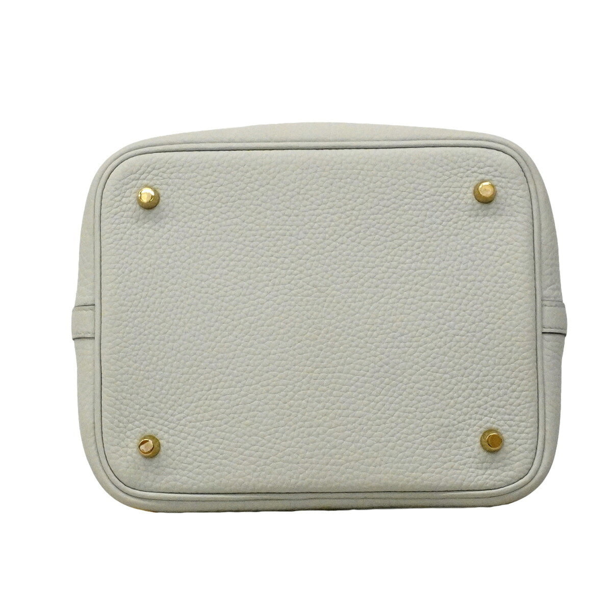 Hermes Gray Taurillon Clemence Leather Handbag (Pre-Owned)