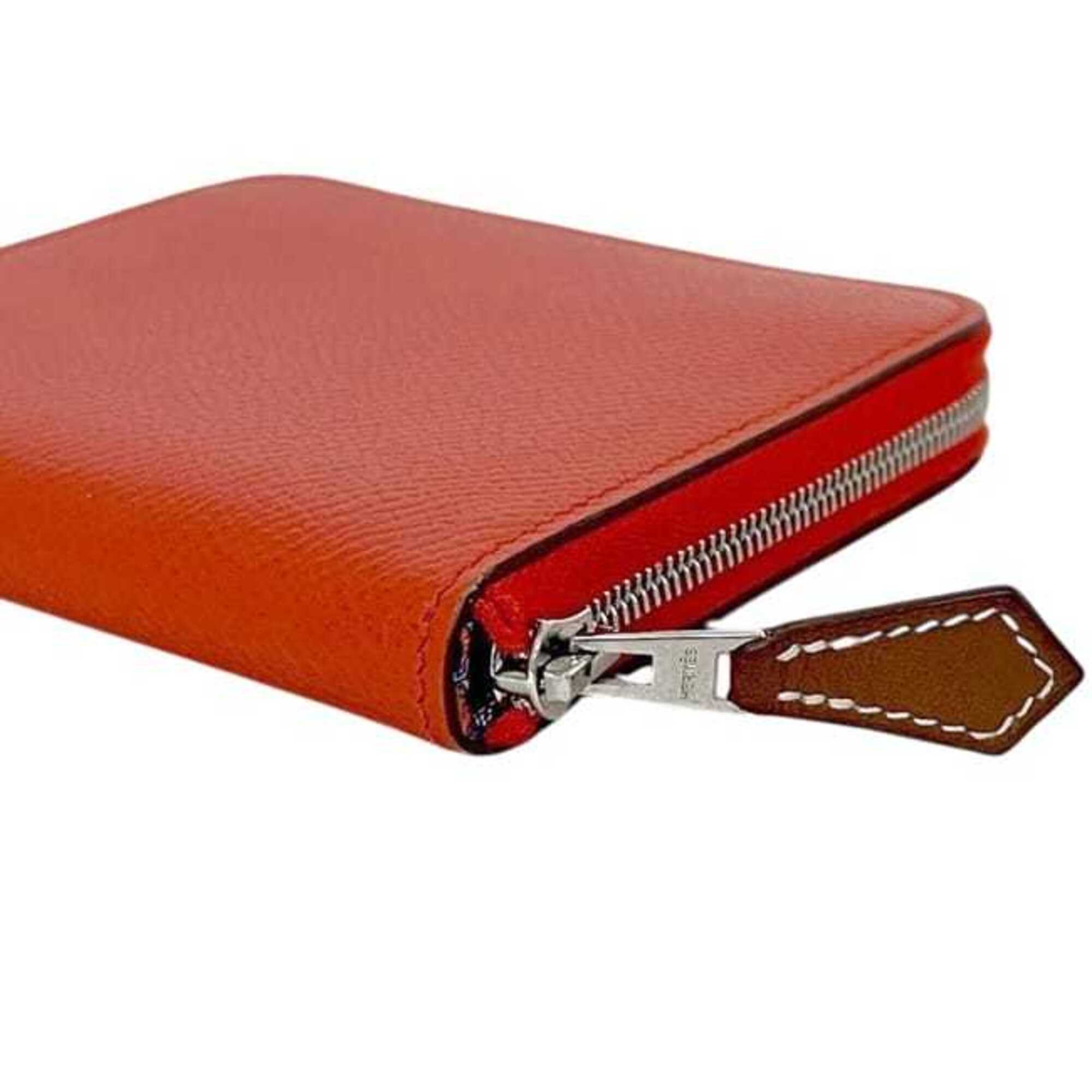 Hermes Red Color Leather Coin Purse/Coin Case (Pre-Owned)