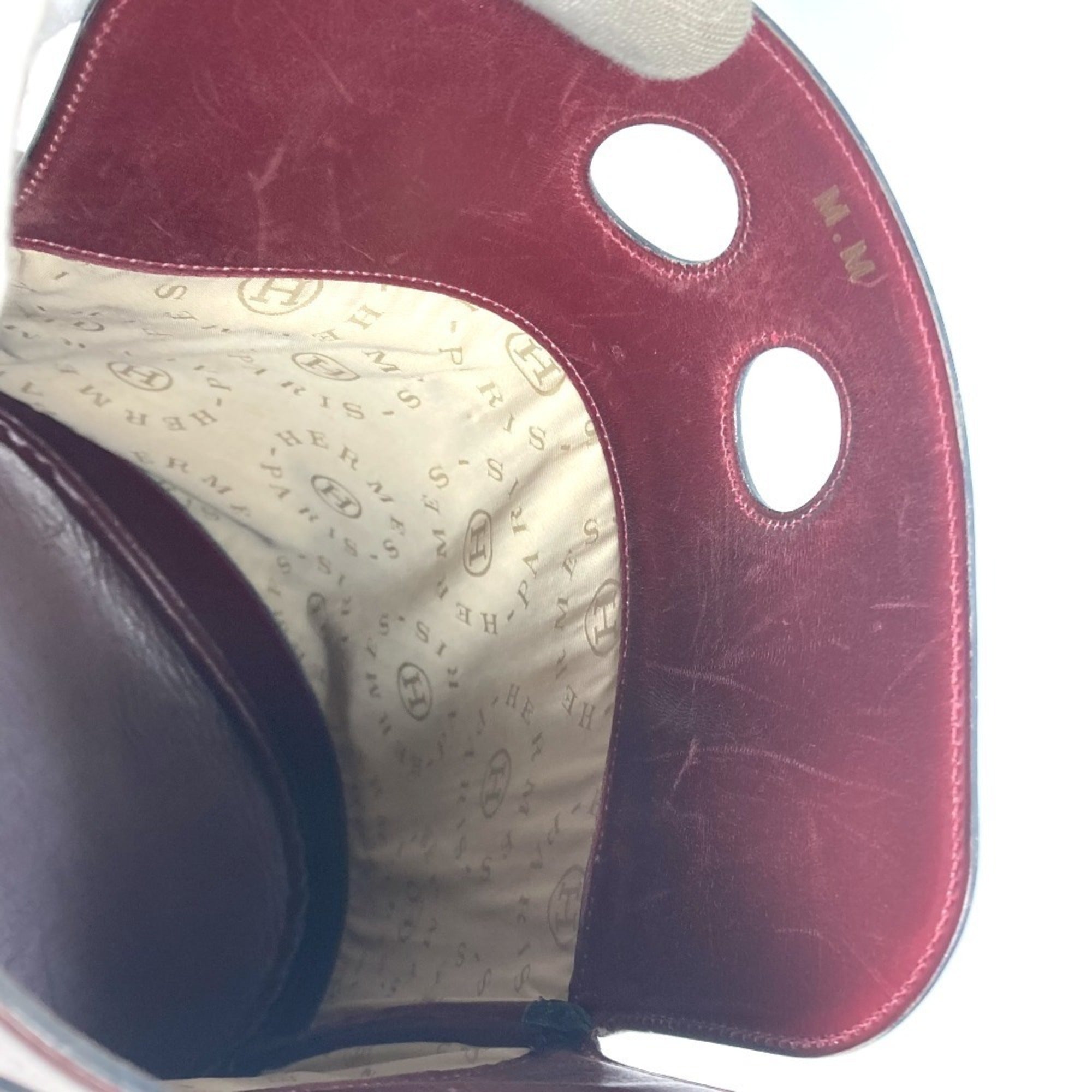 Hermes Bordeaux Leather Shoulder Bag (Pre-Owned)