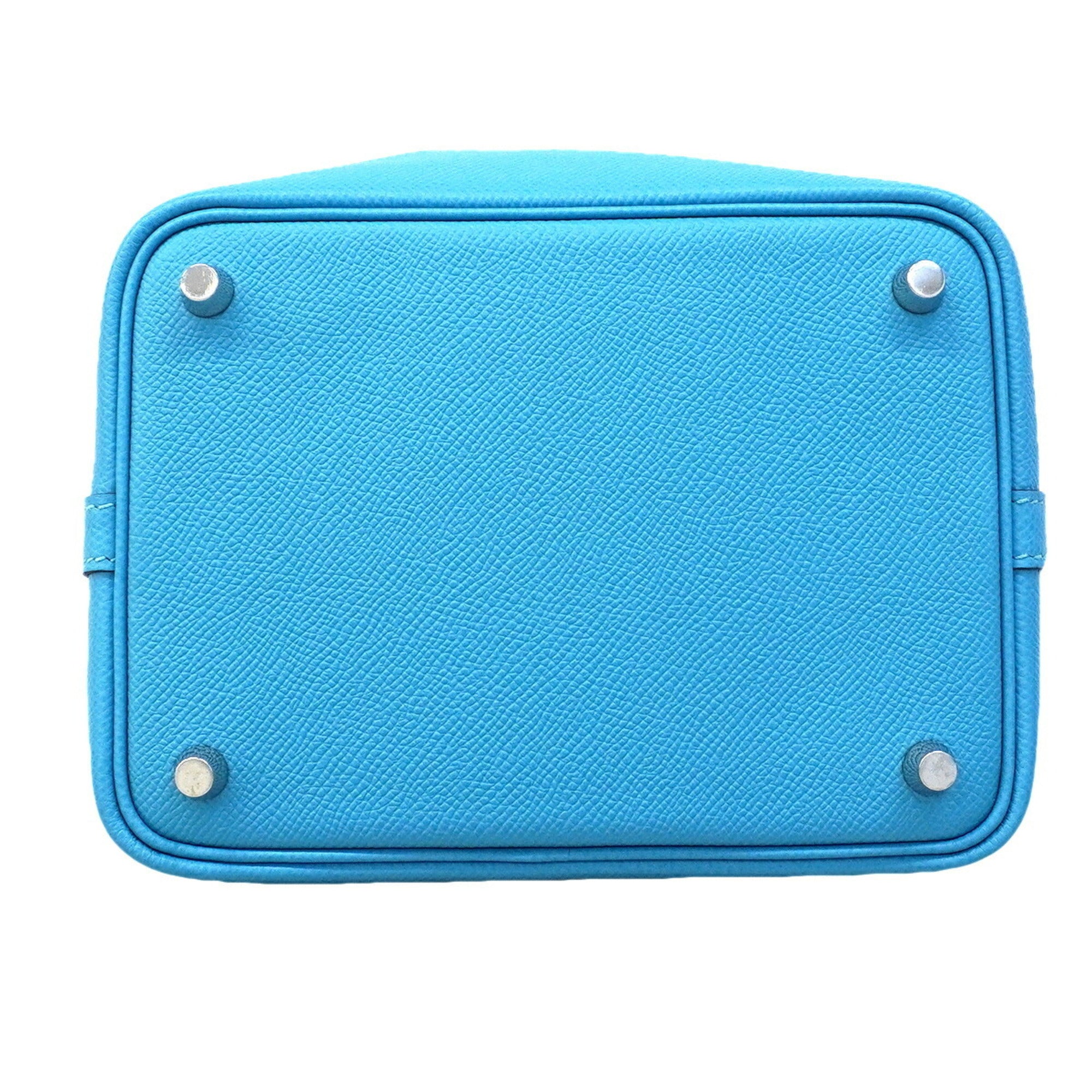 Hermes Blue Epsom Leather Handbag (Pre-Owned)