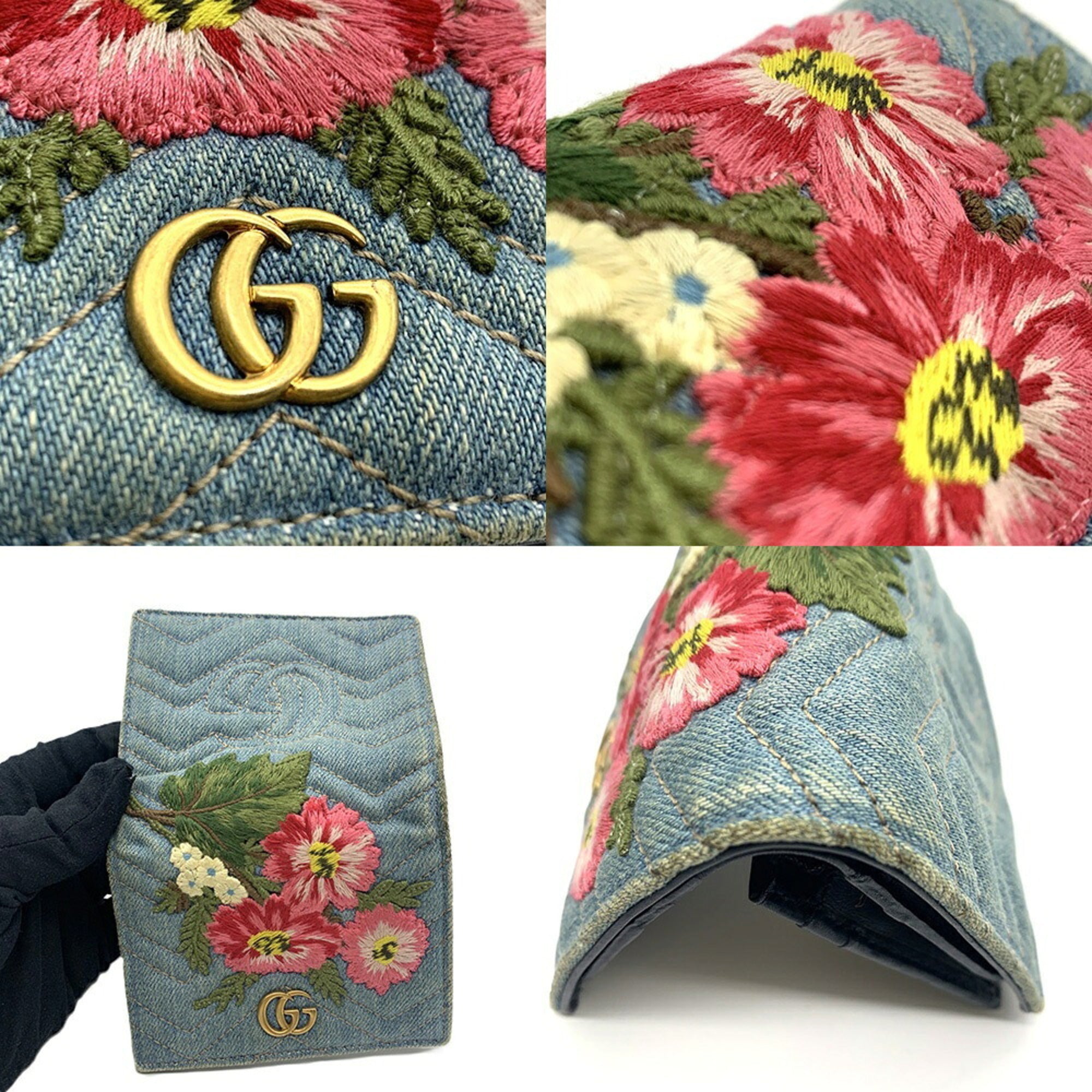 Gucci Denim Leather Wallet (Bi-Fold) (Pre-Owned)