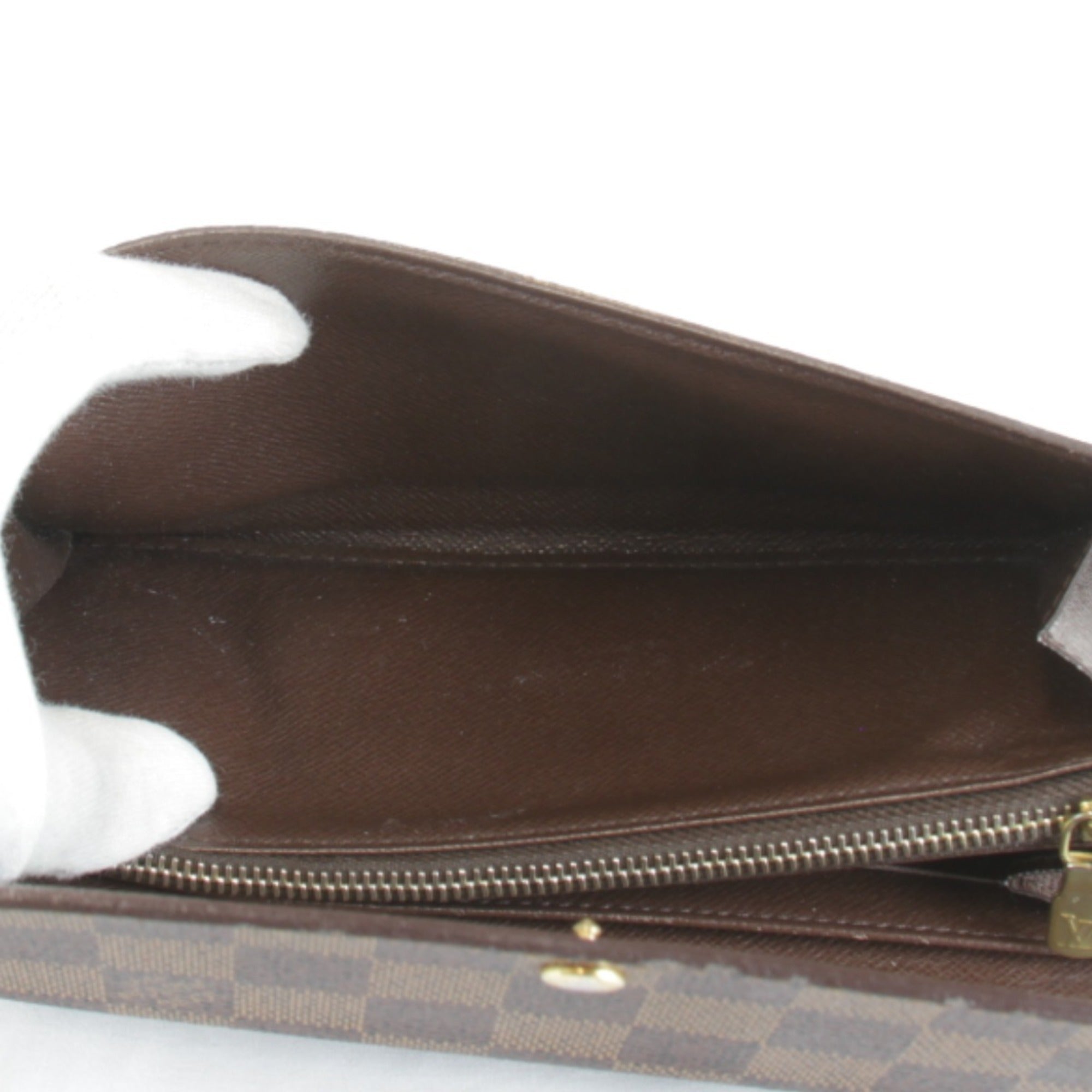 Louis Vuitton Brown Damier Canvas Long Wallet (Bi-Fold) (Pre-Owned)