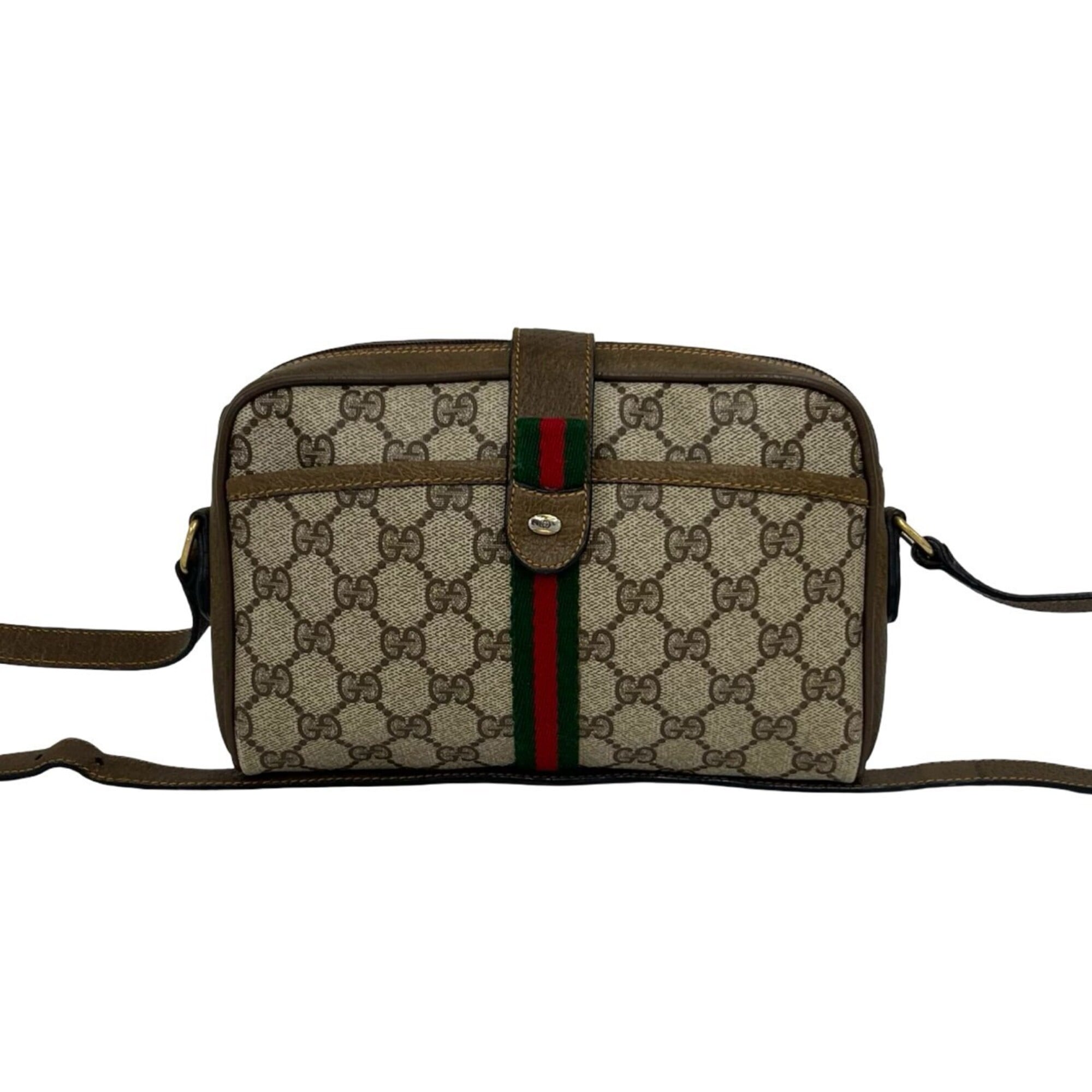 Gucci Brown Pvc Leather Shoulder Bag (Pre-Owned)