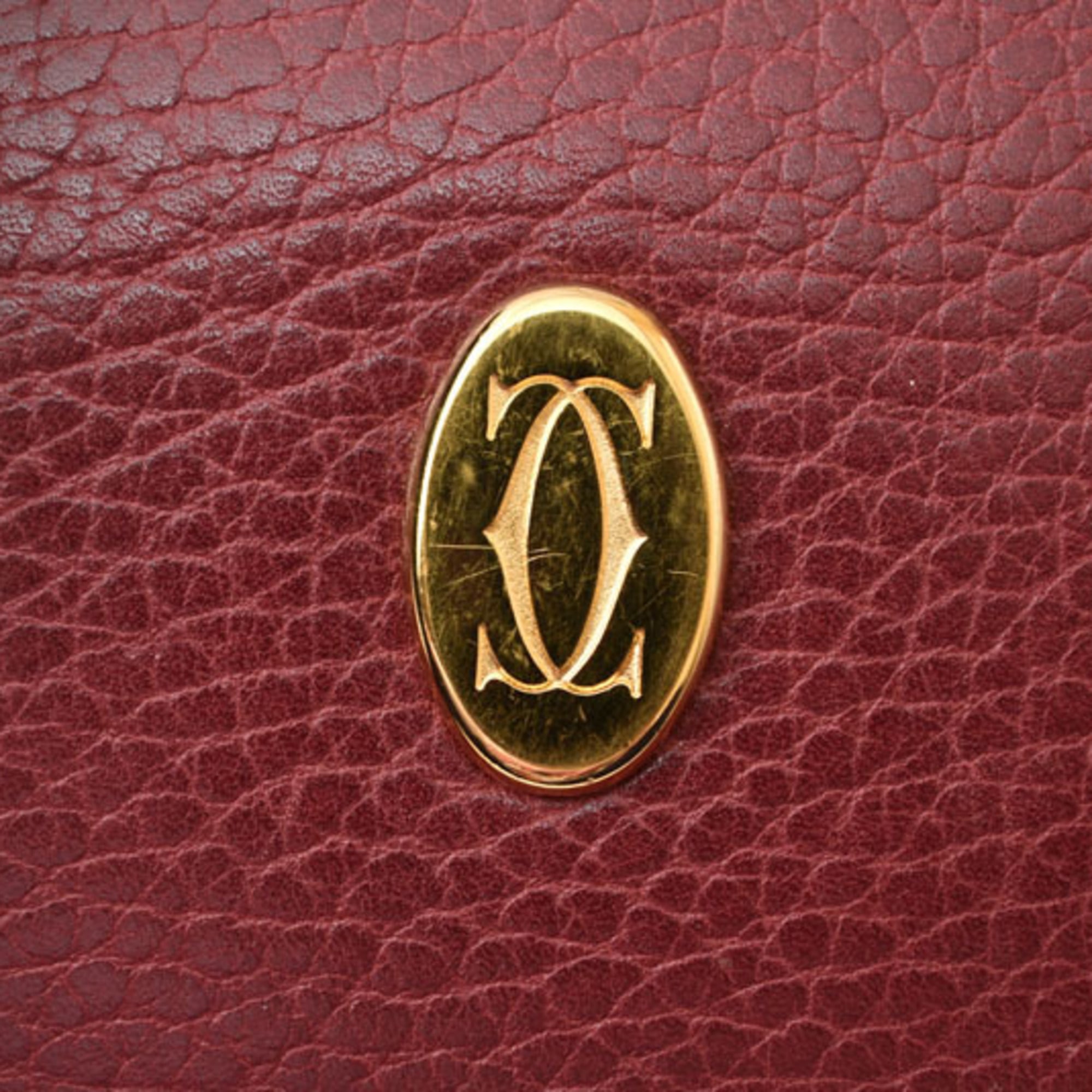 Cartier Must Bordeaux Leather Pouch (Pre-Owned)