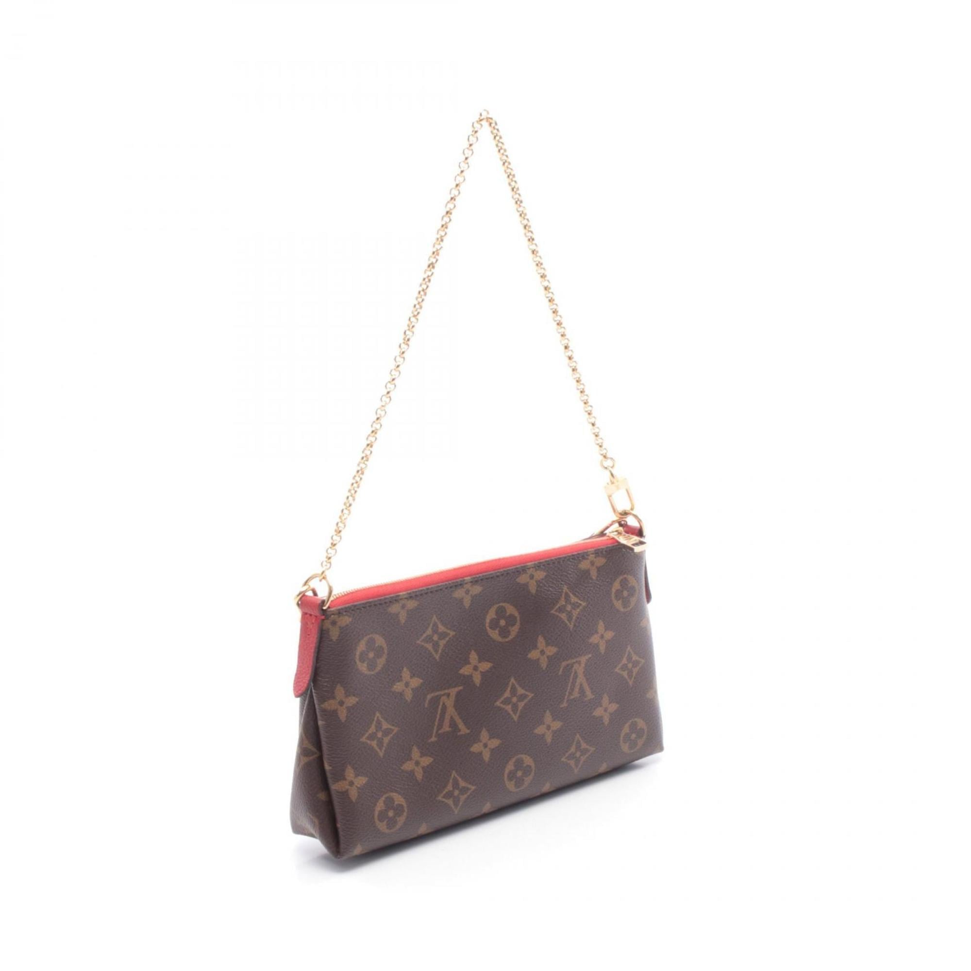 Louis Vuitton Brown Cerise Monogram Red Color Coated Canvas Leather Handbag (Pre-Owned)