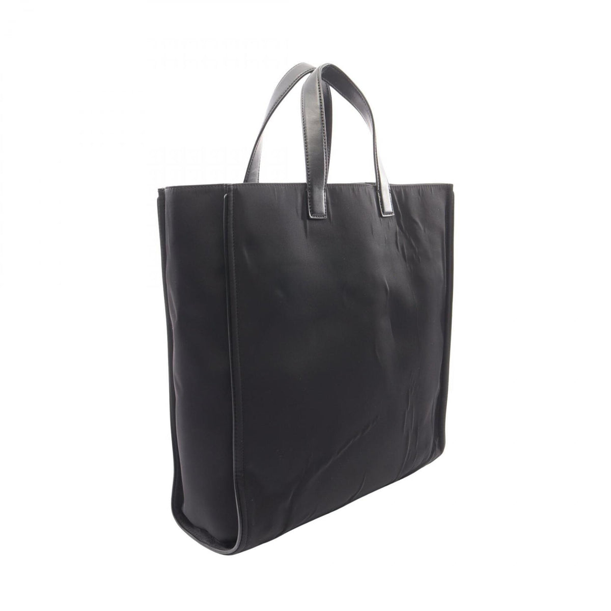Fendi Black Yellow Nylon Leather Handbag Tote Bag (Pre-Owned)