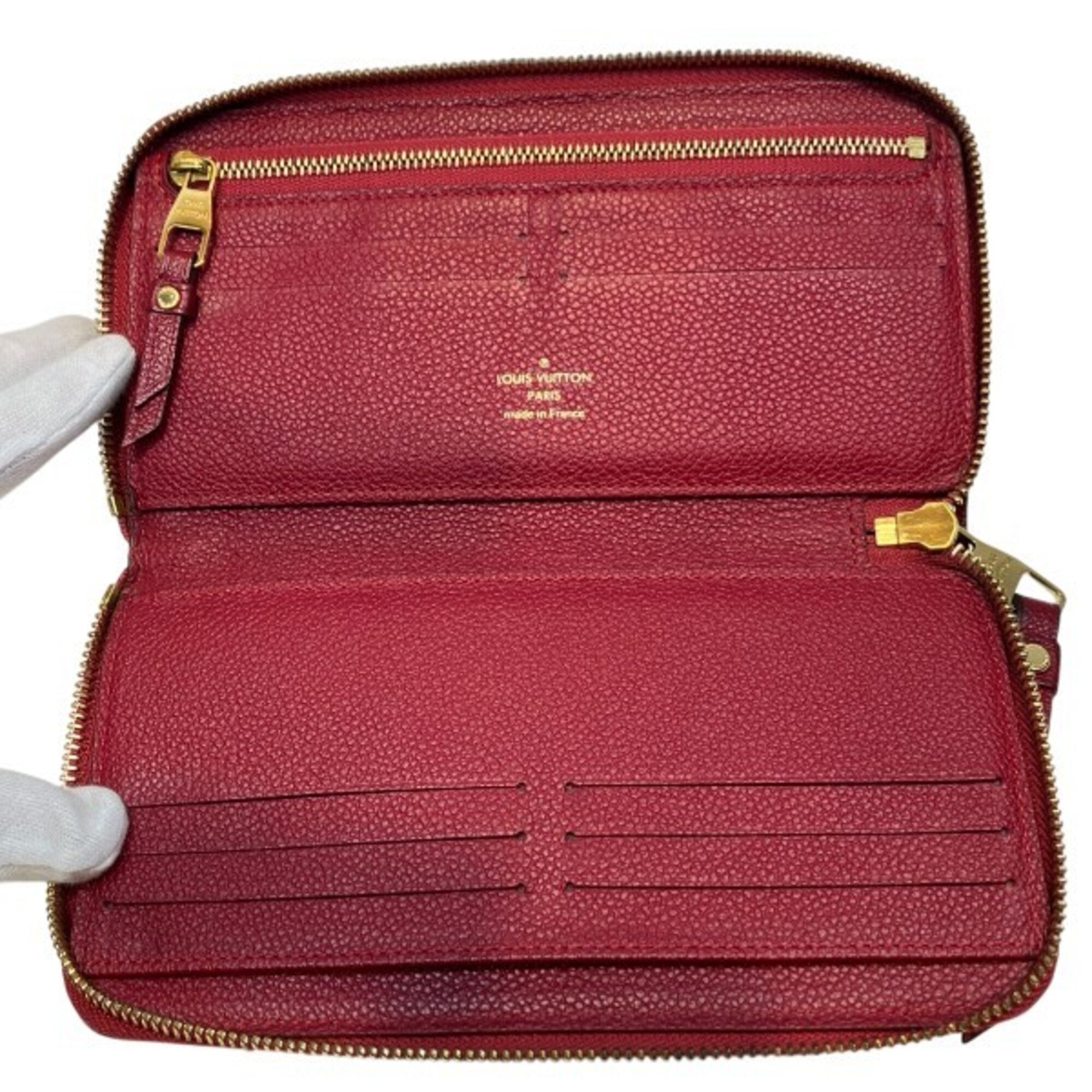 Louis Vuitton Monogram Empreinte Jaipur Pink Leather Long Wallet (Bi-Fold) (Pre-Owned)